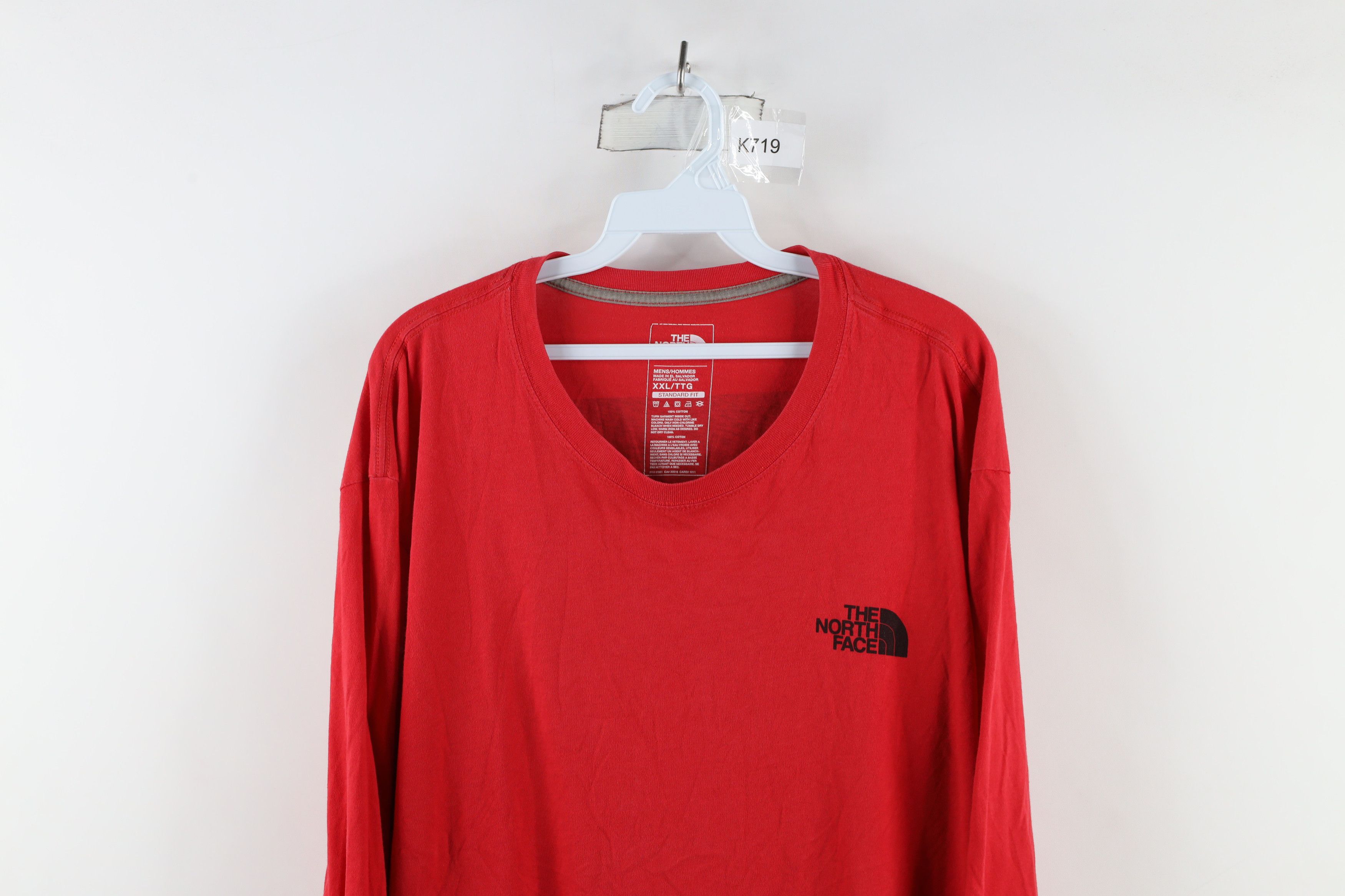 The North Face × Vintage The North Face Spell Out Big Logo Long Sleeve T-Shirt Red Size US XXL / EU 58 / 5 - 2 Thumbnail