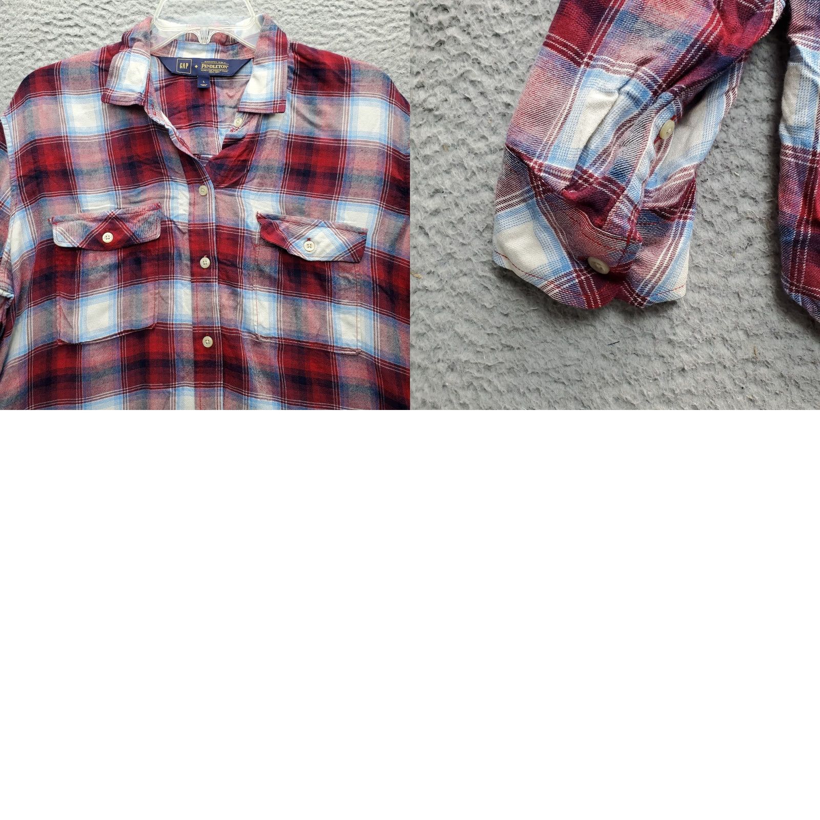 Gap Gap Pendleton Shirt Women L Multi Plaid Detail Chest Pocket Collar Button Up Size L / US 10 / IT 46 - 8 Thumbnail