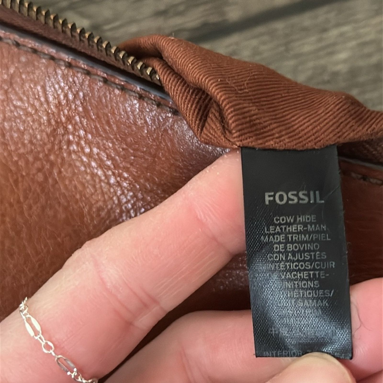 Fossil Fossil Devon Brown Leather Crossbody Bag Size ONE SIZE - 9 Thumbnail