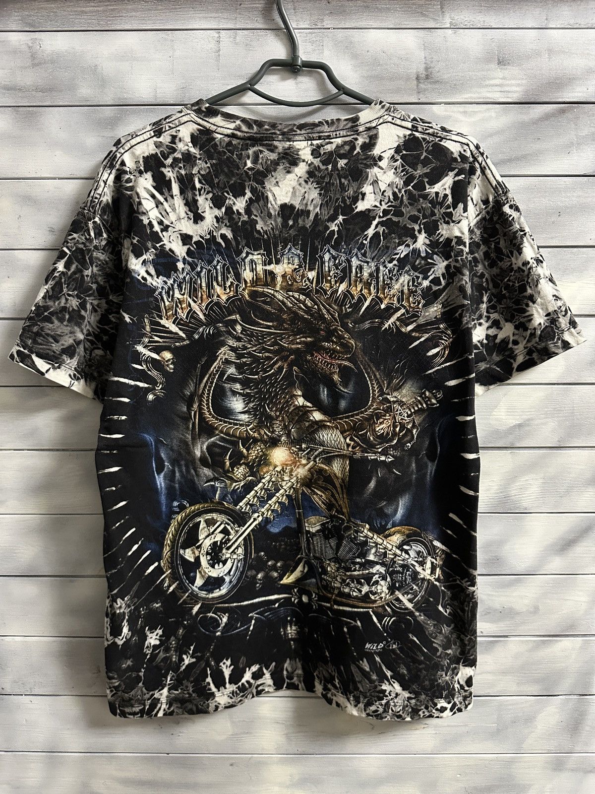 Other Rare Vintage T-Short Dragon & Motorcycle Wild Copyrighting Size US L / EU 52-54 / 3 - 2 Thumbnail