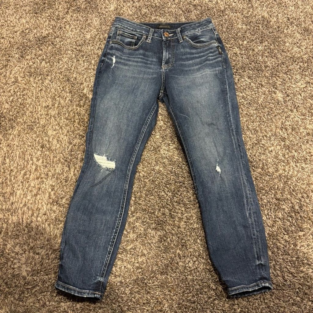 Silver Jeans Co. Silver Jeans Dark Blue Skinny Crop Jeans Size 28" / US 6 / IT 42 - 3 Thumbnail