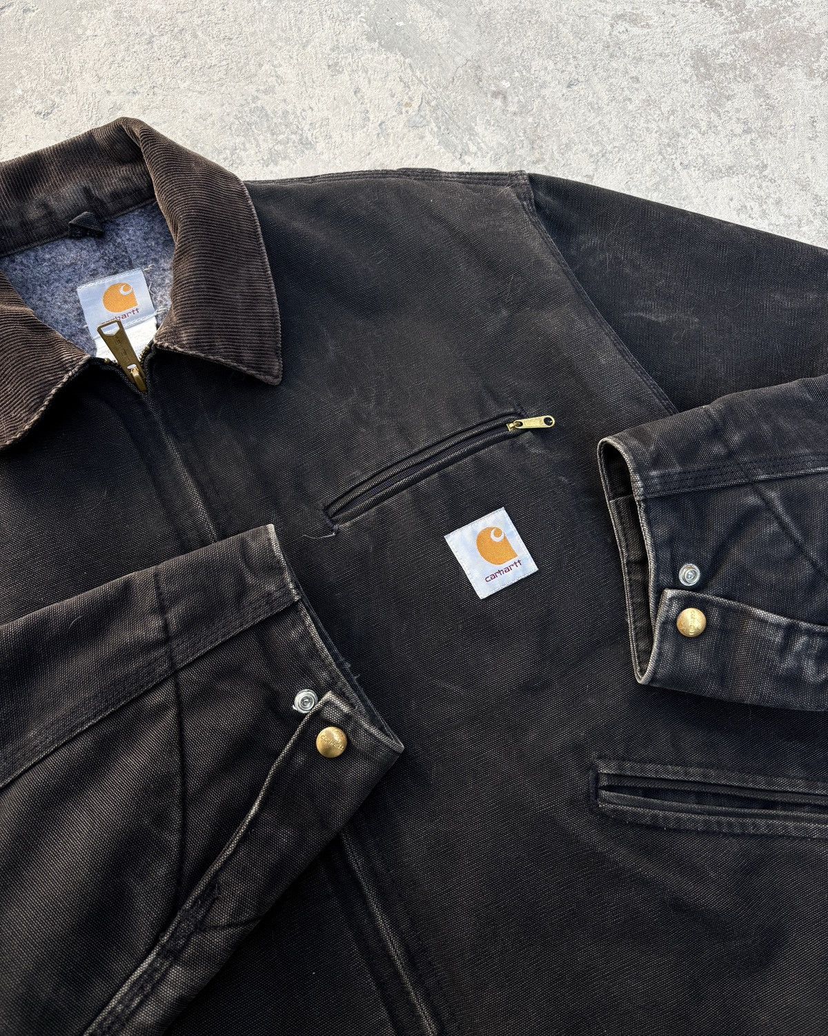 Carhartt Vintage Carhartt Detroit Jacket Faded Black Size US XL / EU 56 / 4 - 3 Thumbnail
