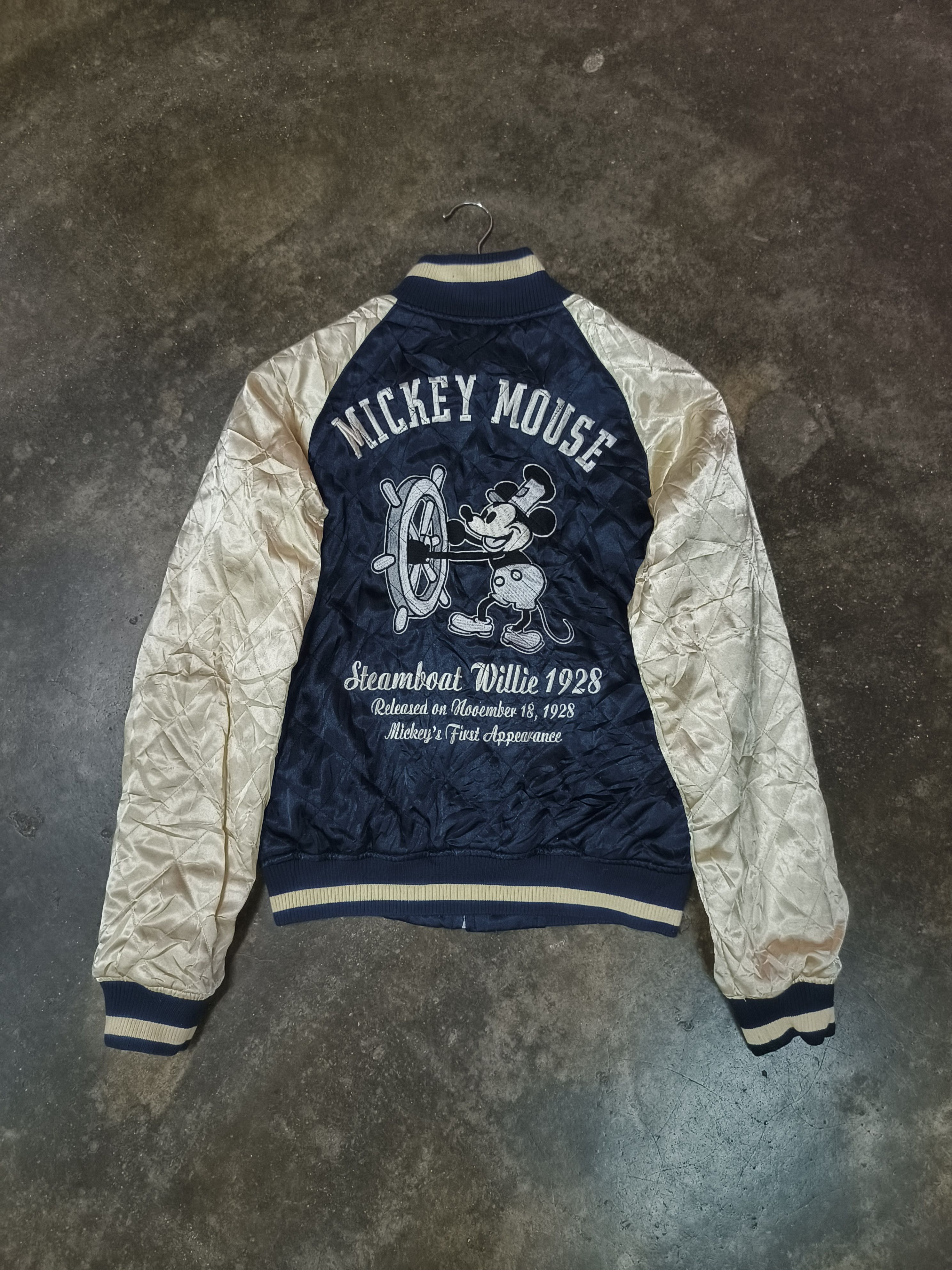 Mickey Mouse Disney Mickey Steamboat Willie revesible sukajan Jacket Size US M / EU 48-50 / 2 - 6 Thumbnail