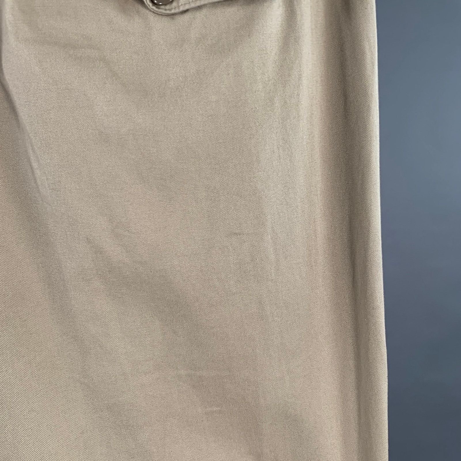 A.P.C. Size 38 Beige Twill Cotton Pleated Side Tabs Casual Pants Size US 38 / EU 54 - 6 Thumbnail