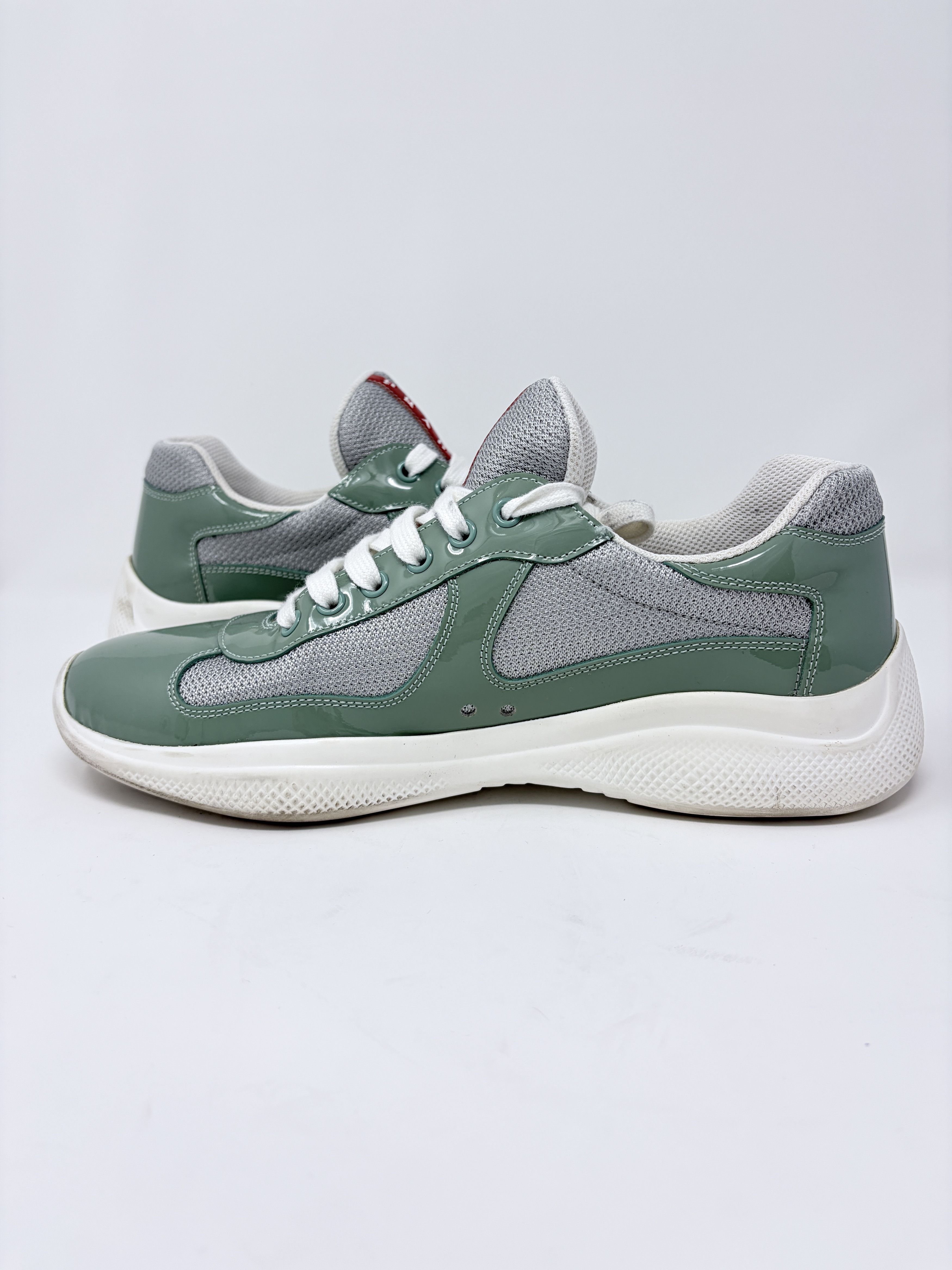 Prada Prada America's Cups Sage Green Patent Leather (Prada 7) Size US 8 / EU 41 - 6 Thumbnail