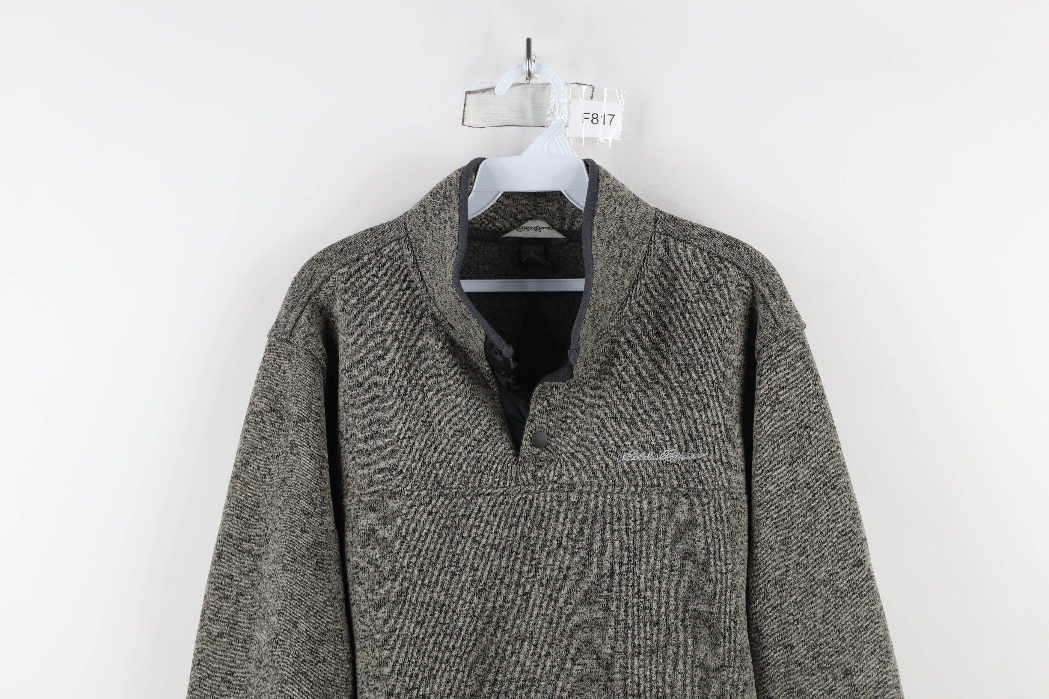 Eddie Bauer × Vintage Vintage Y2K Eddie Bauer Snap Button Pullover Fleece Sweater Size US XL / EU 56 / 4 - 2 Thumbnail