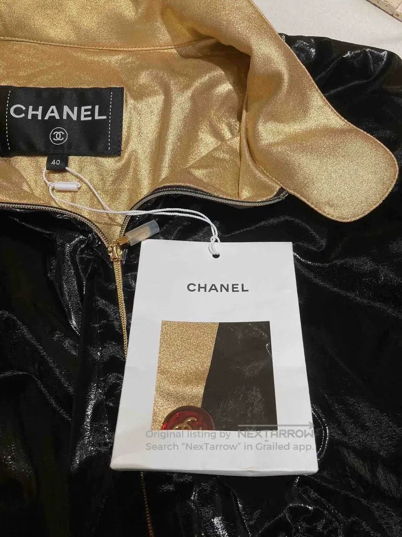 Chanel Chanel Black and gold glitter waisted jacket Size S / US 4 / IT 40 - 7 Thumbnail