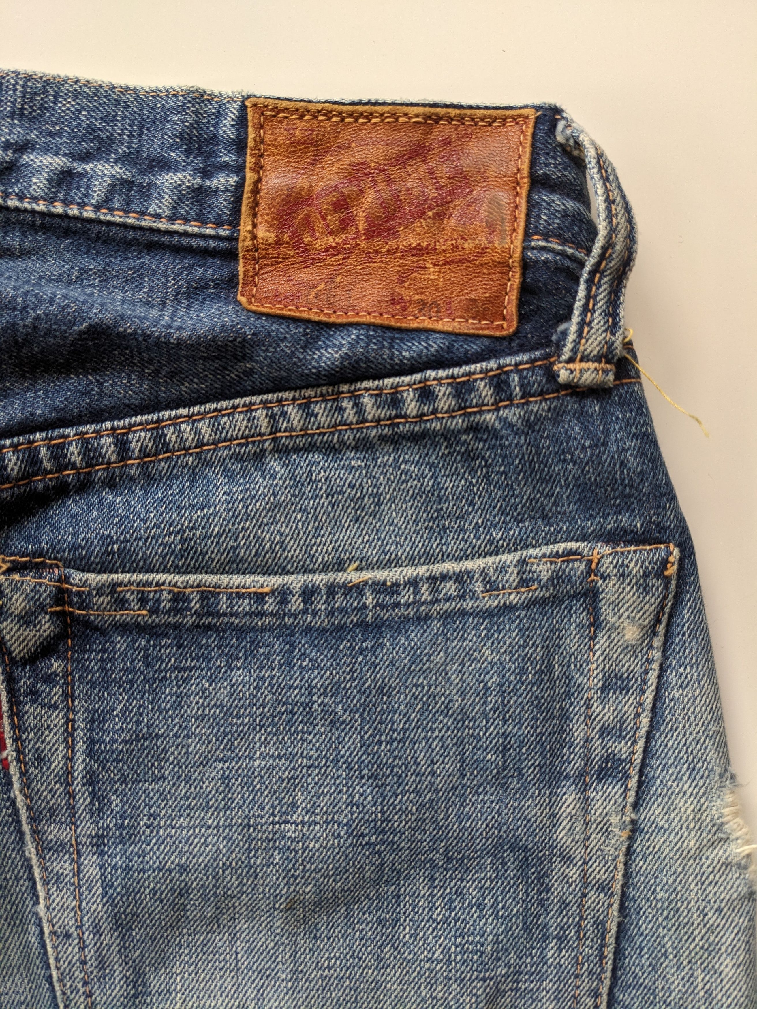 Denime Vintage DENIME distressed selvedge jeans Size US 29 - 7 Thumbnail