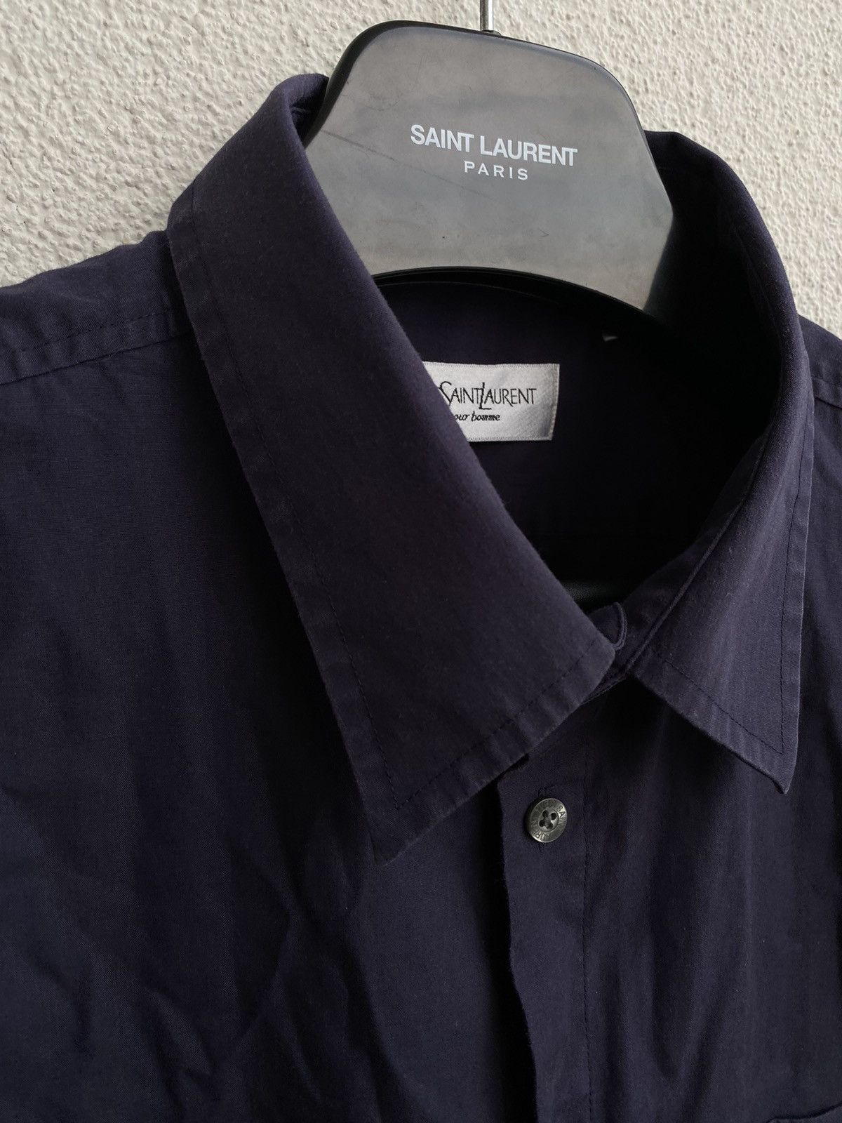 Yves Saint Laurent Summer YSL Shirt Logo Navy Size US XXL / EU 58 / 5 - 10 Thumbnail