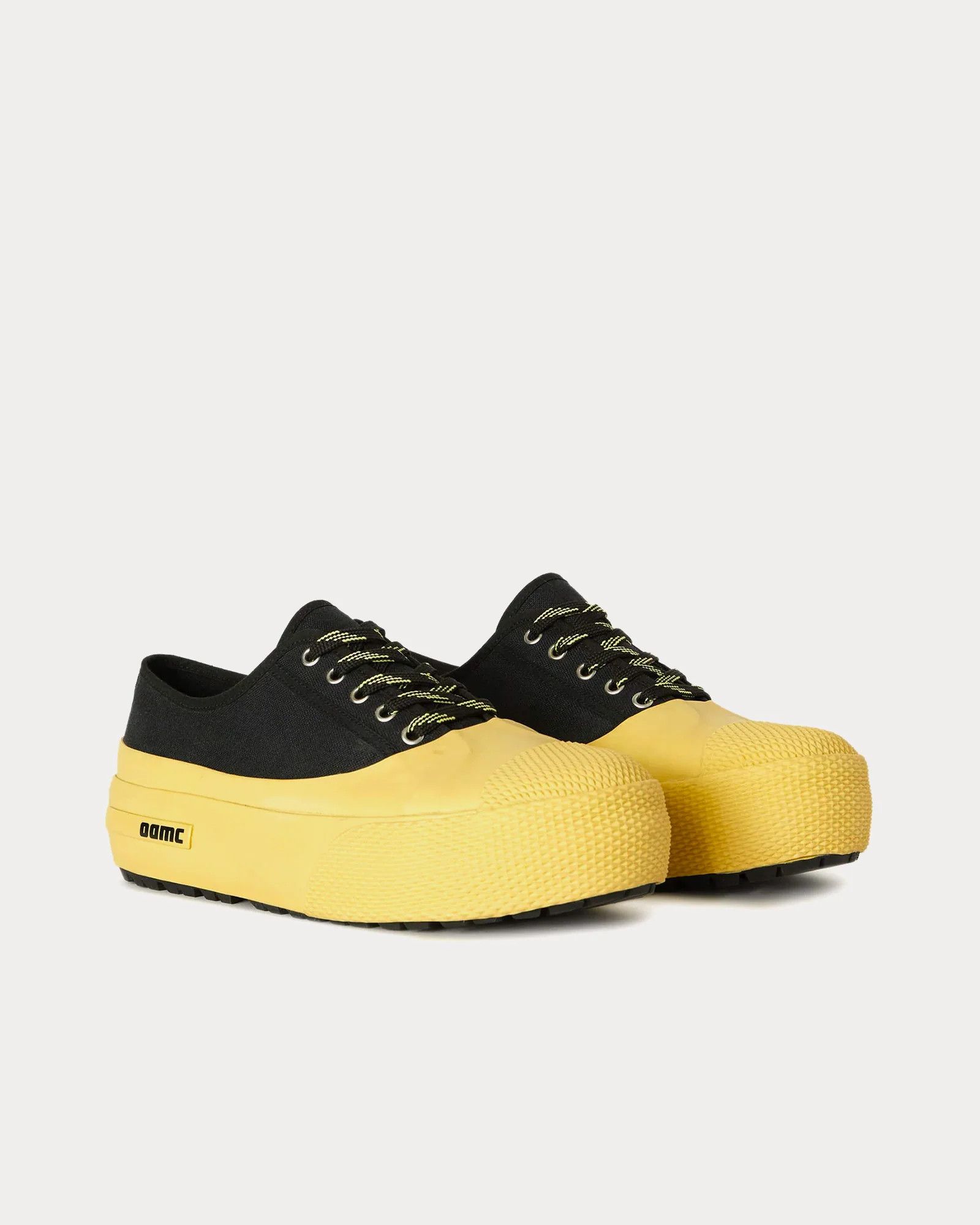 OAMC o1y0225 Logo Low-Top Sneakers in Black/Yellow Size US 7 / EU 40 - 2 Thumbnail