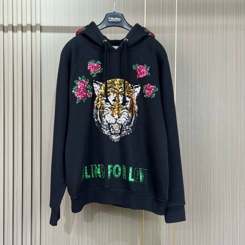 Gucci Gucci Sequin tiger head embroidered hoodie 2502-Nextarrow Size US S / EU 44-46 / 1 - 1 Thumbnail