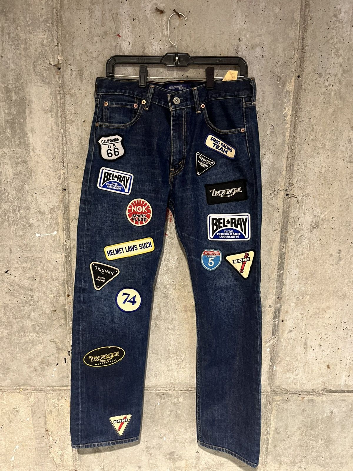 Junya Watanabe Comme de GARCONS Motorcyle Patch Denim Size US 30 / EU 46 - 1 Thumbnail