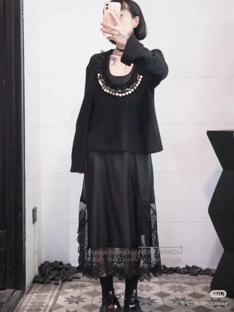 Comme des Garcons Comme Des Garcons Black Tweed Long Sleeve Top Size M / US 6-8 / IT 42-44 - 4 Thumbnail