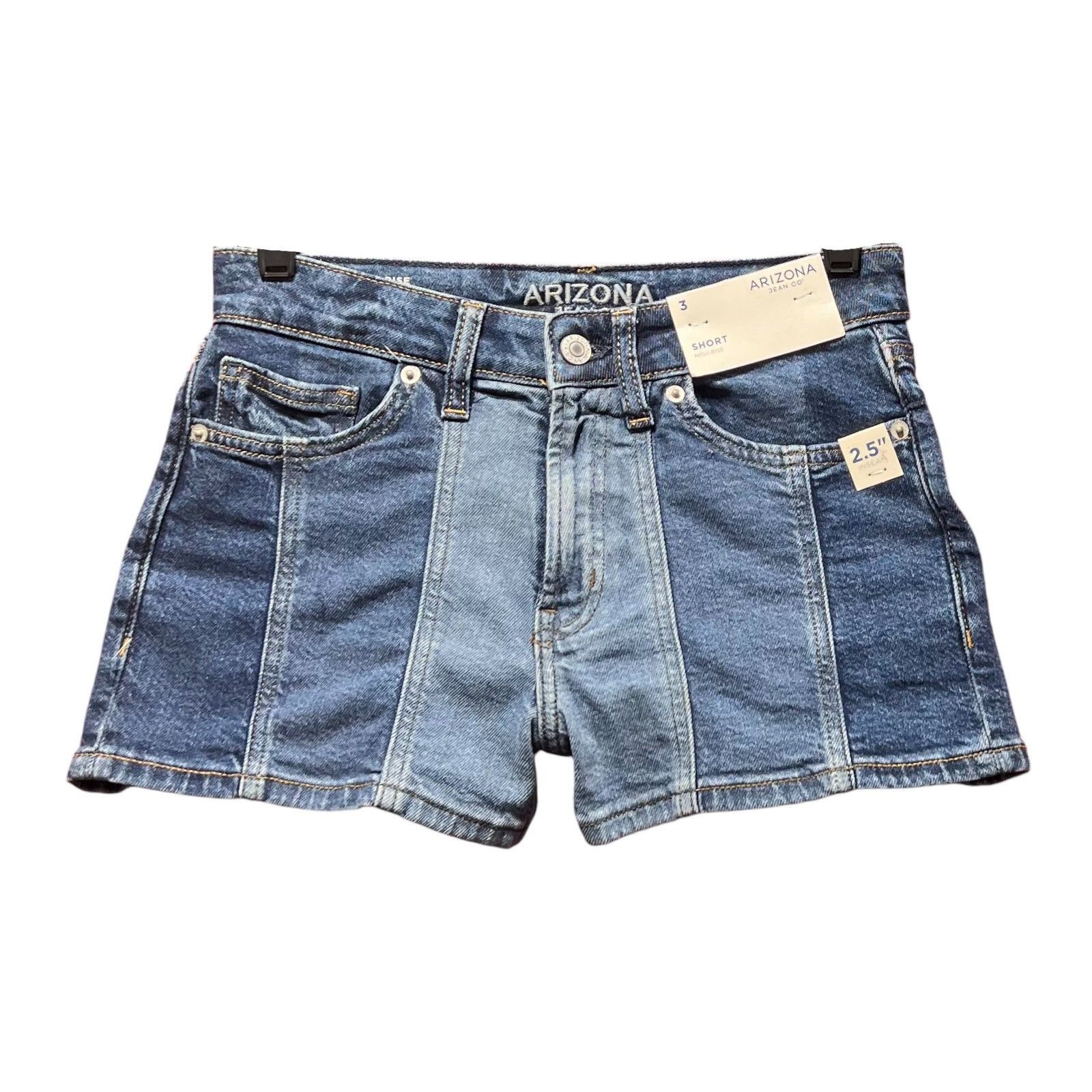 Arizona Jean Co. Arizona - Women's High Rise Denim Short - Juniors - Blue - 3 Size 28" / US 6 / IT 42 - 3 Thumbnail
