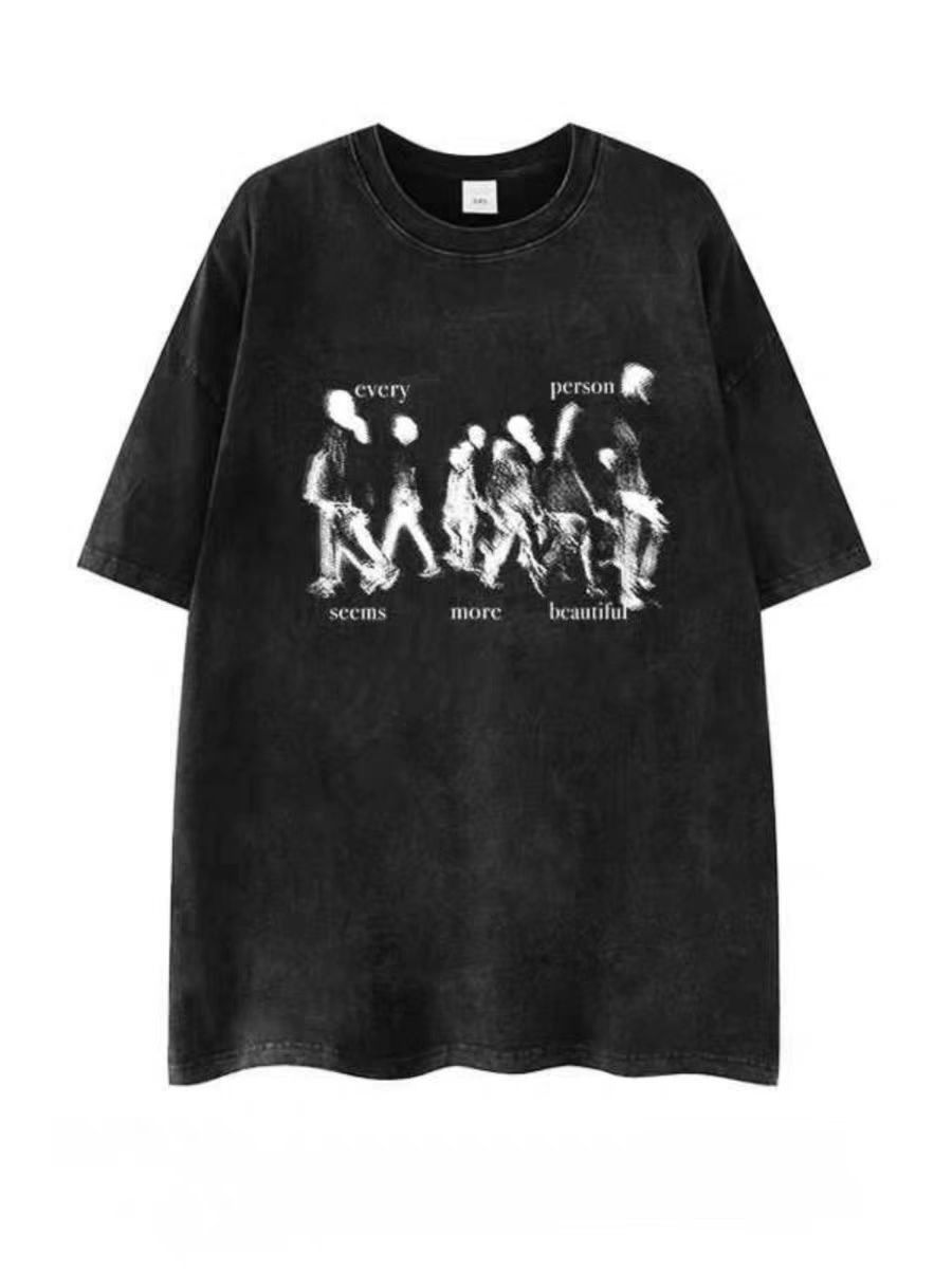 Japanese Brand × Vintage Street Hip Hop Crowd Phantom Short Sleeve Tee Black Size US L / EU 52-54 / 3 - 4 Thumbnail