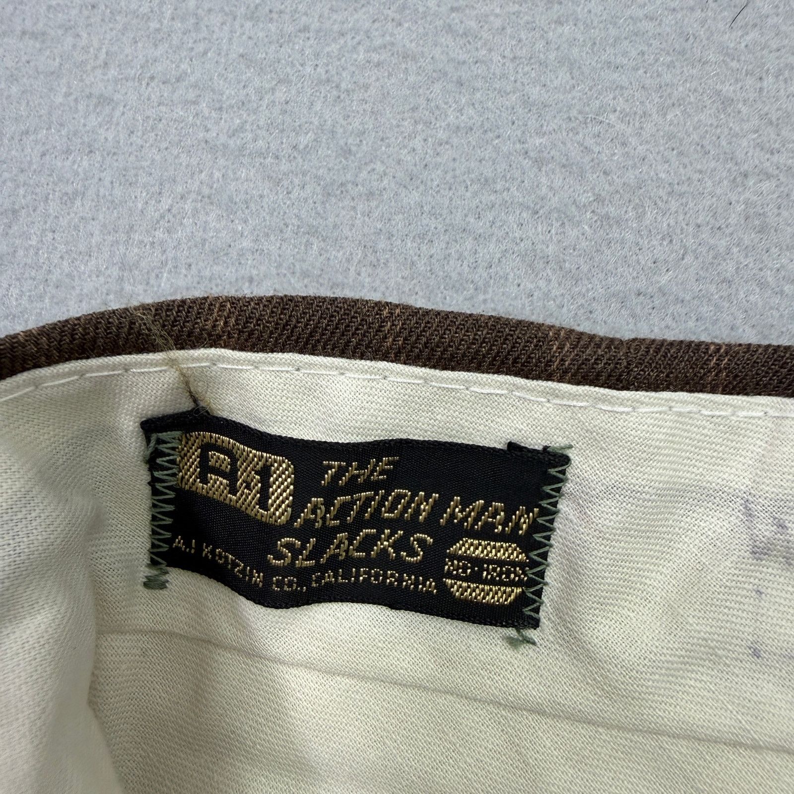 Vintage Vintage A1 Kotzin Action Slacks Pants 28x28 Brown Striped Size US 28 / EU 44 - 6 Thumbnail