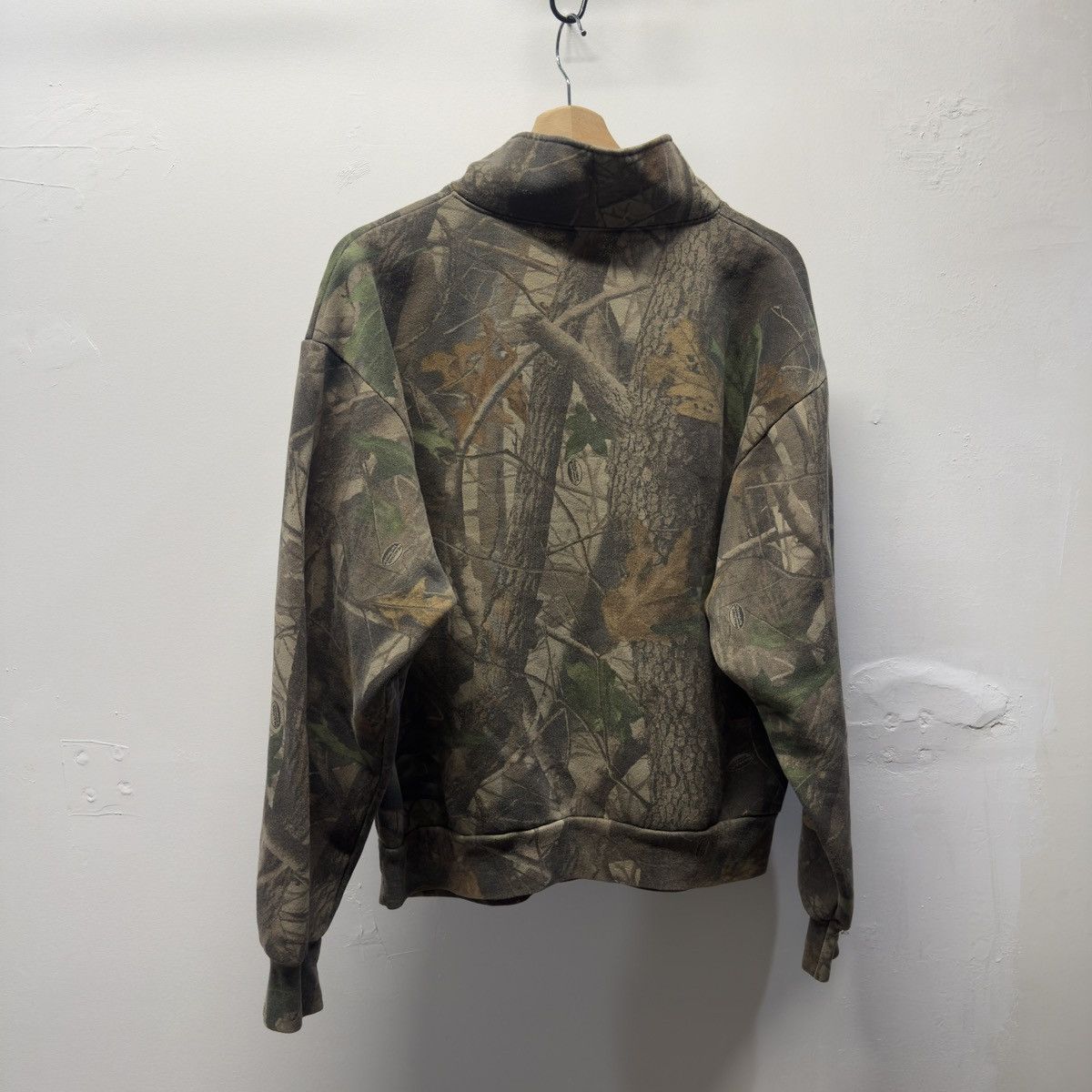 Vintage 90s Realtree Boxy Zip Camo Fleece Sweatshirt ERD Grunge Size US L / EU 52-54 / 3 - 2 Thumbnail