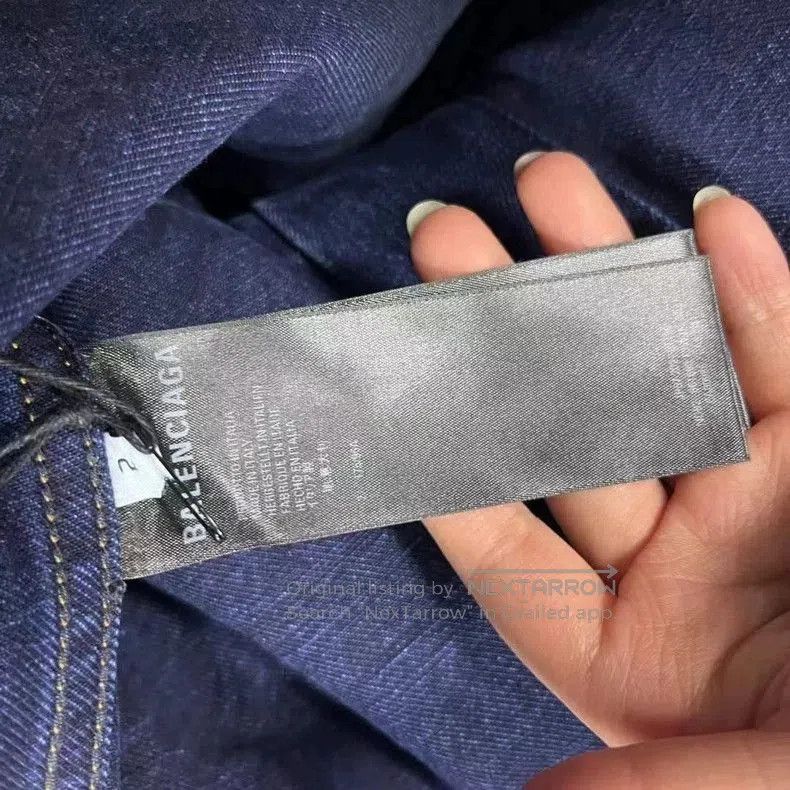 Balenciaga Balenciaga Blue Logo Denim Jacket. Size US XS / EU 42 / 0 - 3 Thumbnail