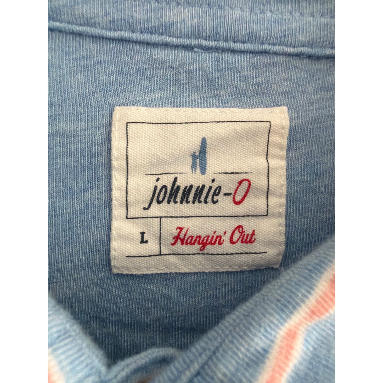 johnnie-O Johnnie-O Blue Pink Striped Polo Shirt Pink Surfer Large Size US L / EU 52-54 / 3 - 2 Thumbnail