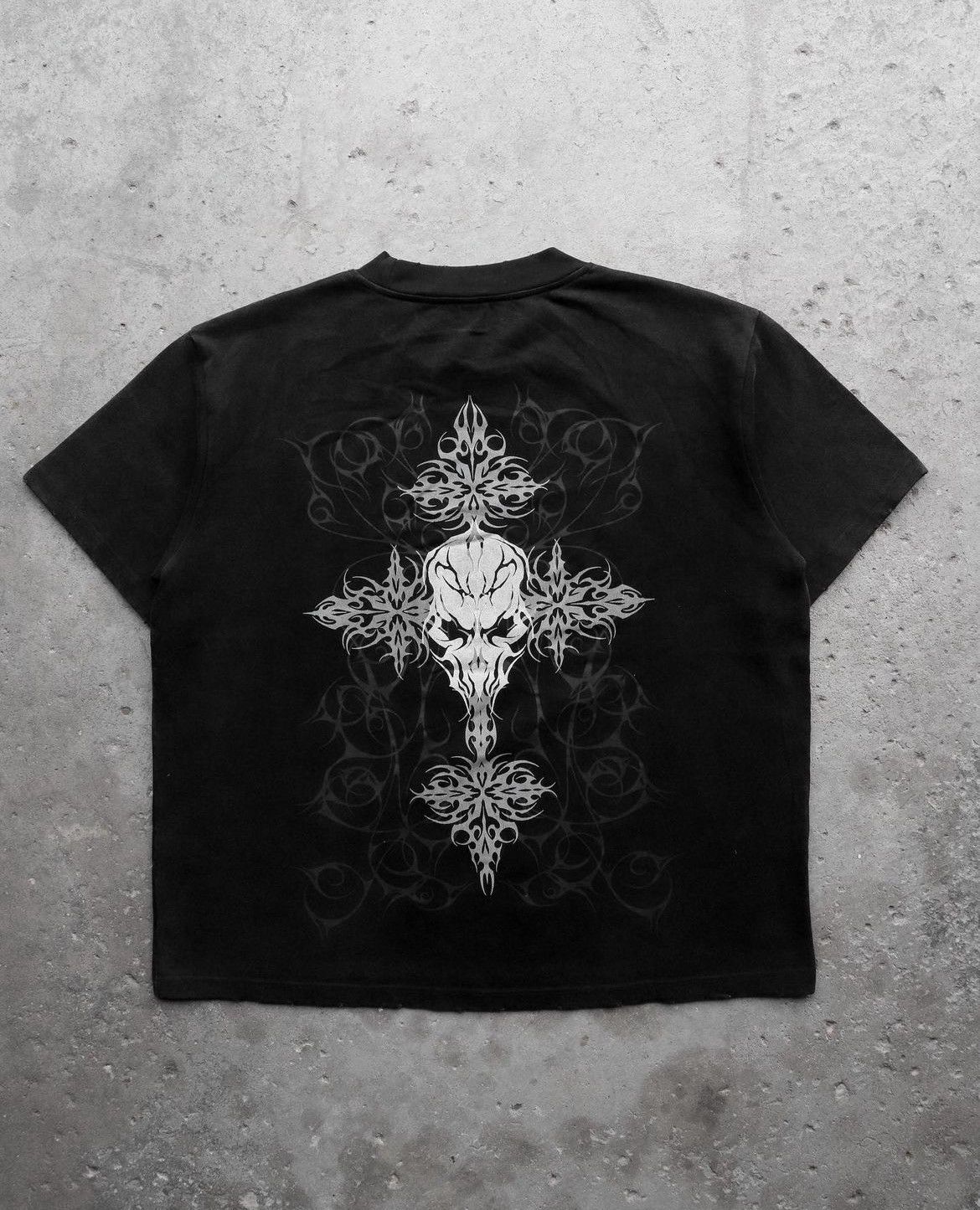 Affliction × Japanese Brand onlycurse “Paranoia” tee, Heavyweight Jumbo print tee Size US L / EU 52-54 / 3 - 2 Thumbnail