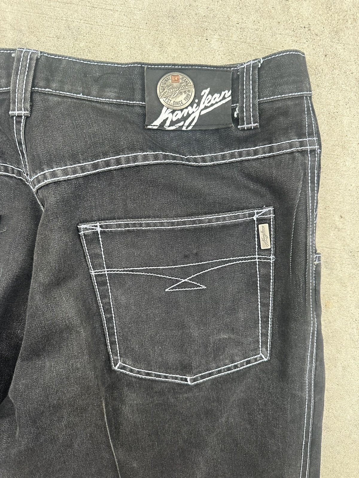 Karl Kani × Vintage Vintage Karl Kani Jeans Men 40x34 Black Hip Hop Baggy Loose Size US 40 / EU 56 - 3 Thumbnail