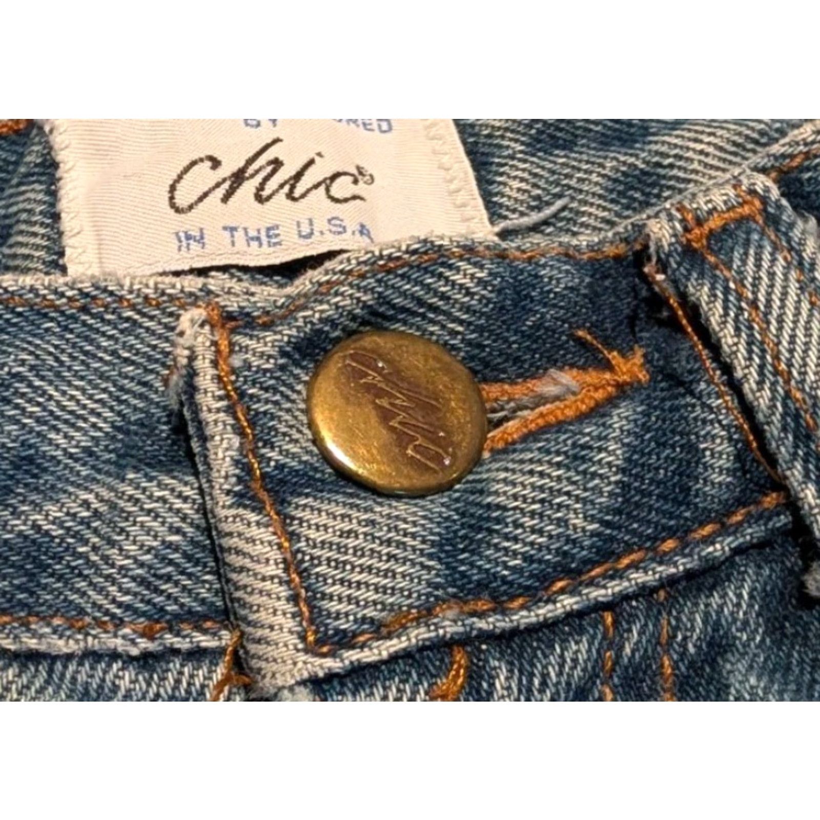 Vintage VINTAGE CHIC Jeans Women's High Rise High Waisted Medium Wash 12 Denim Distressed USA Made 80s 90s Womens Size 34" / US 12 / IT 48 - 4 Thumbnail