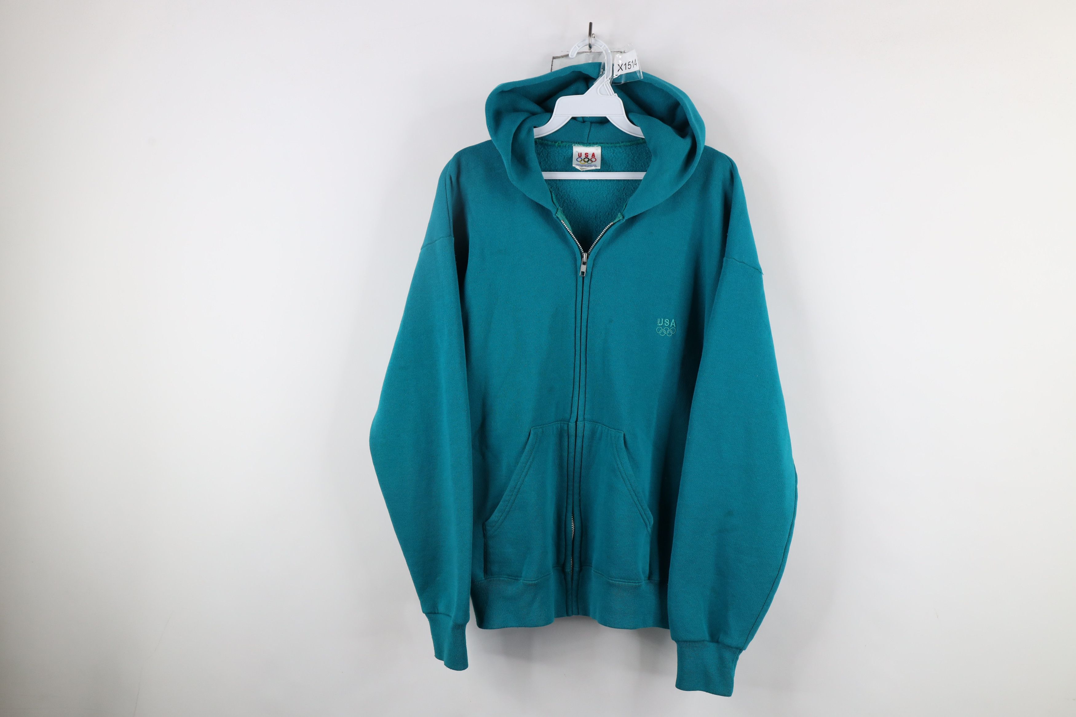 Vintage Vintage 90s USA Olympics Full Zip Hoodie Sweatshirt USA Size US M / EU 48-50 / 2 - 1 Thumbnail