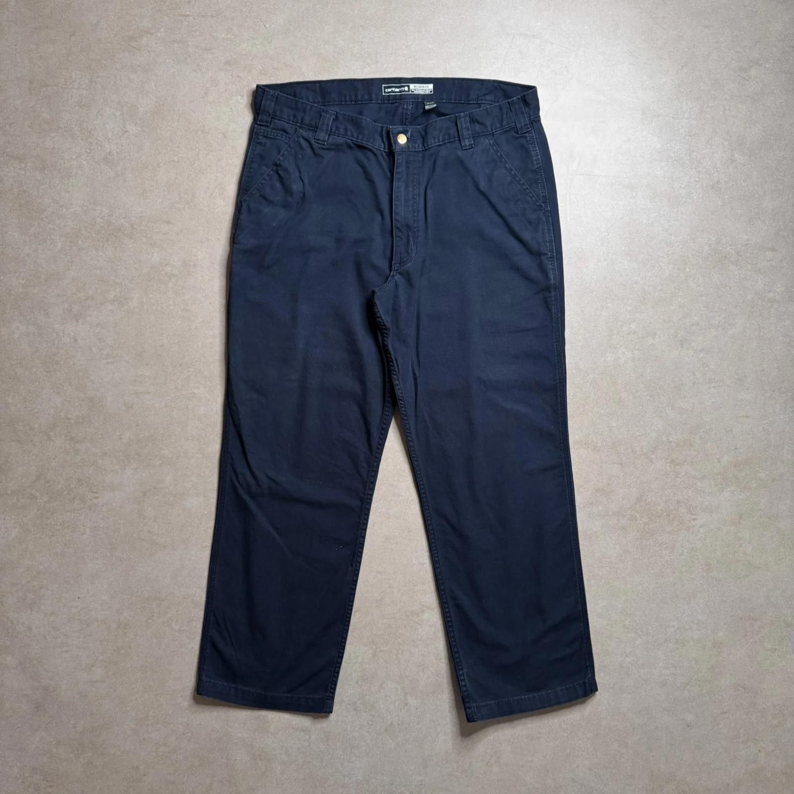 Carhartt Vintage Carhartt Navy Pants - 38x30 Size US 38 / EU 54 - 1 Thumbnail