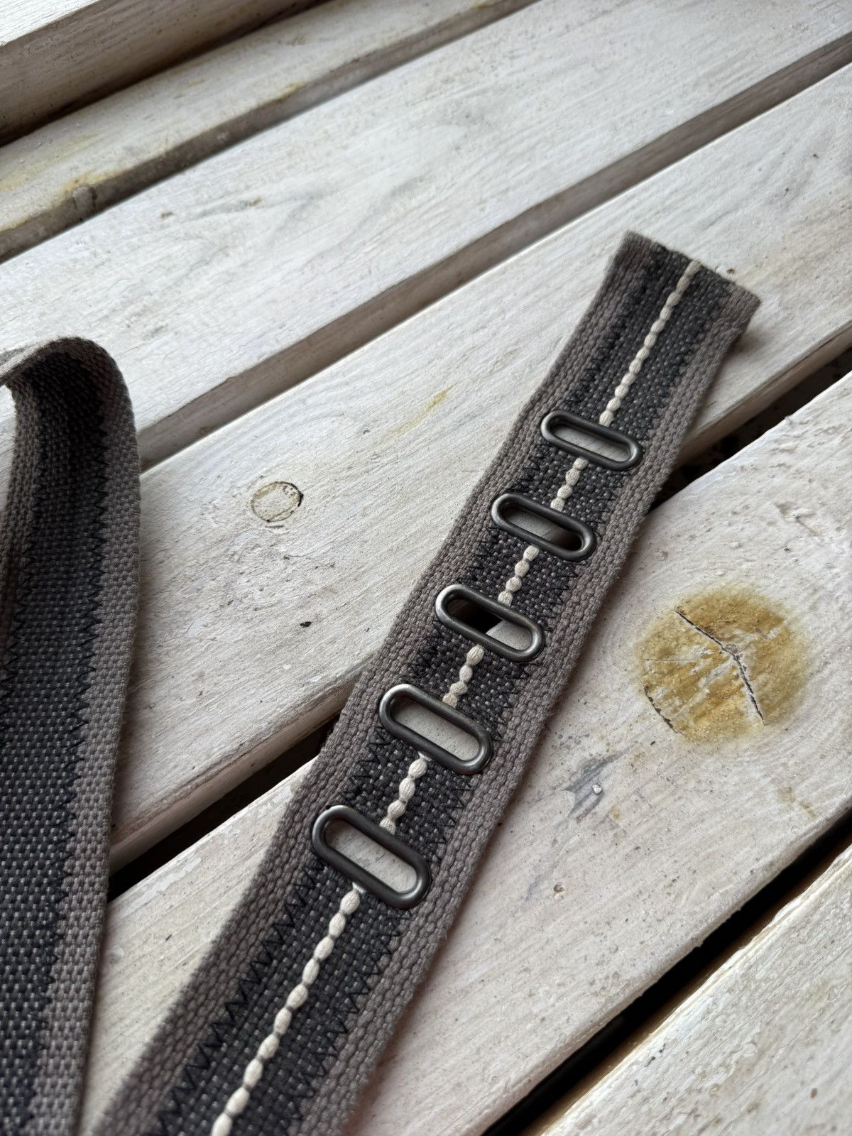 Japanese Brand × Vintage Vintage JapaneseCotton Punk Emo Rock Goth Y2K Drill belt Size ONE SIZE - 2 Thumbnail