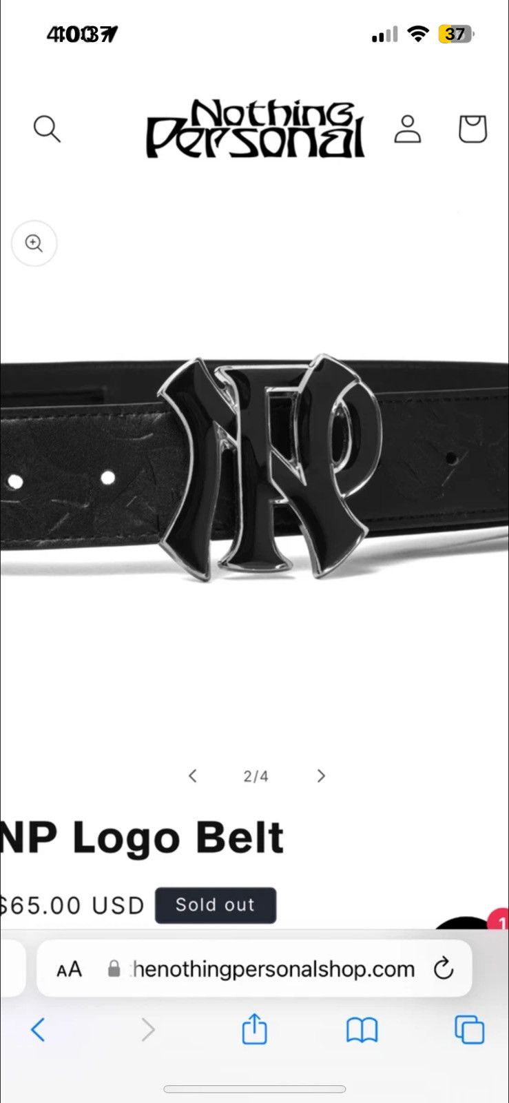 Nothing Personal Nothing Personal Belt Size 30 - 3 Thumbnail