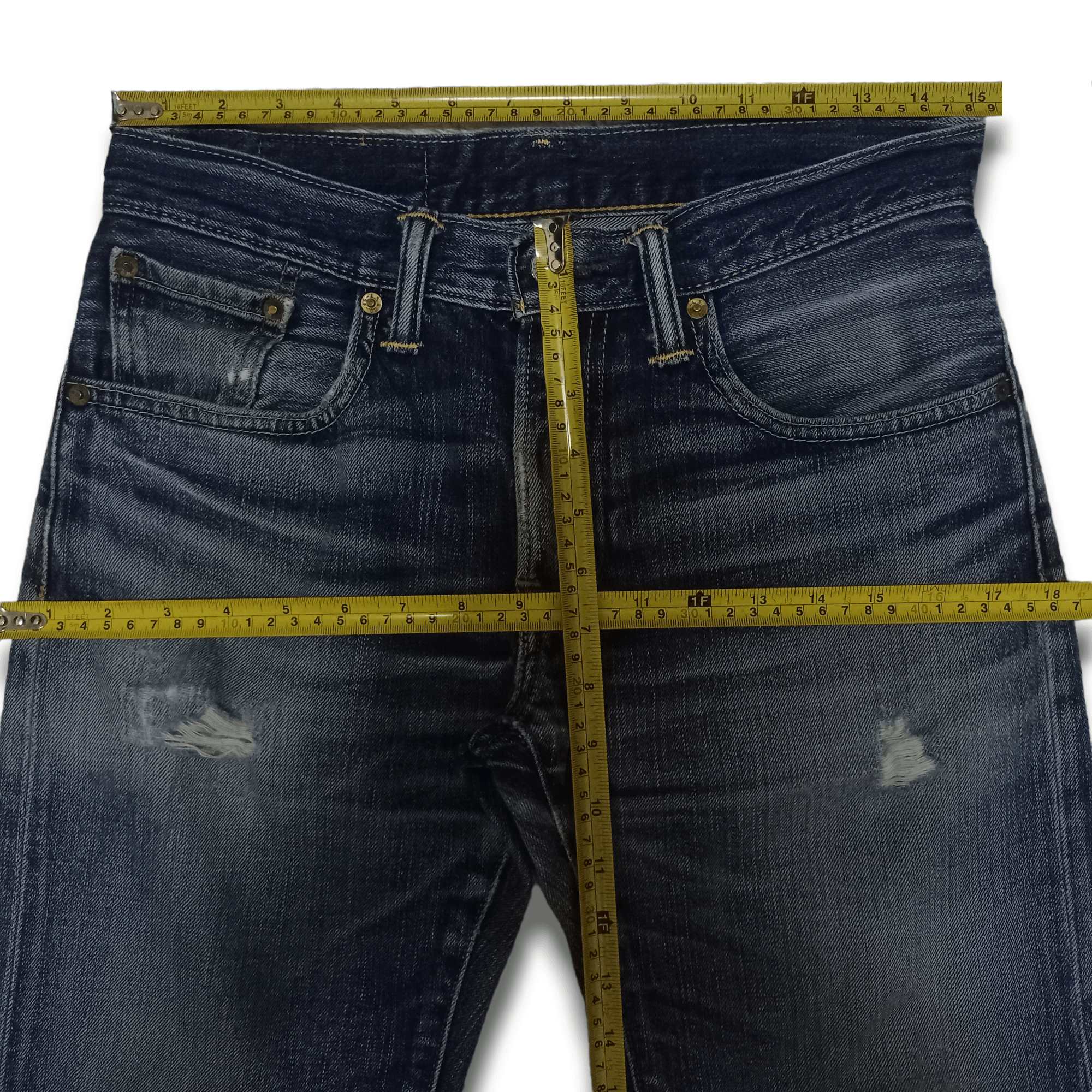 Levi's × Levi's Vintage Clothing Vintage Levis 502 Blue Wash Distressed Loose Jeans 30x27 Size US 30 / EU 46 - 7 Thumbnail