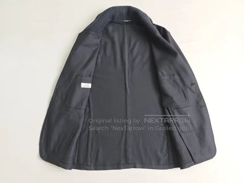 Other Hermes Wool suit jacket coat, dark blue, 100% wool fabric, Size 52R - 6 Thumbnail