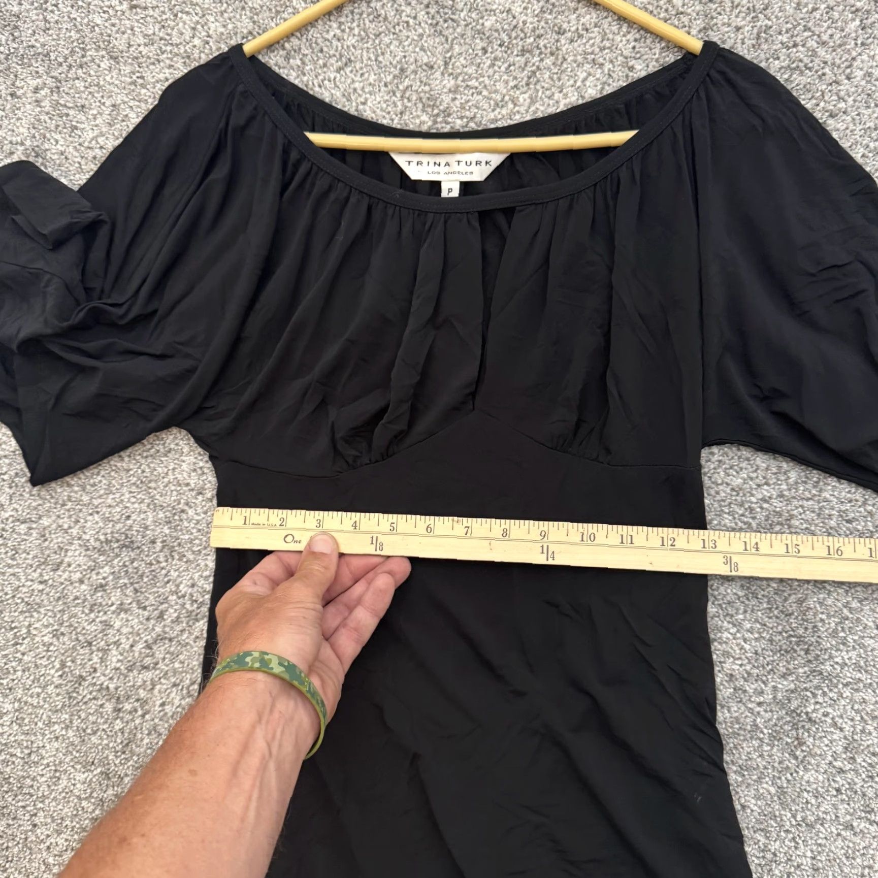 Trina Turk Trina Turk Top Womens Small Batwing Dolman Sleeve Stretch Rayon Made in USA Size S / US 4 / IT 40 - 3 Thumbnail