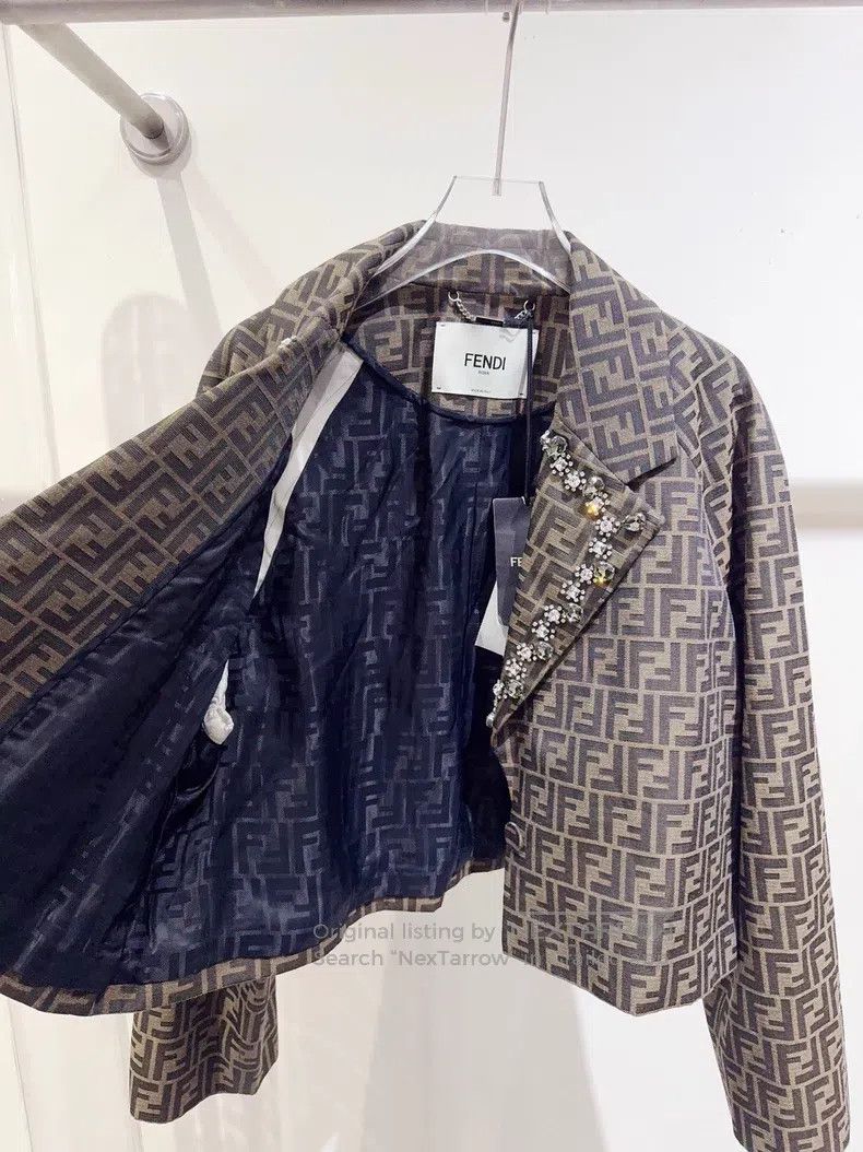 Fendi Fendi Crystal logo jacket Size S / US 4 / IT 40 - 3 Thumbnail