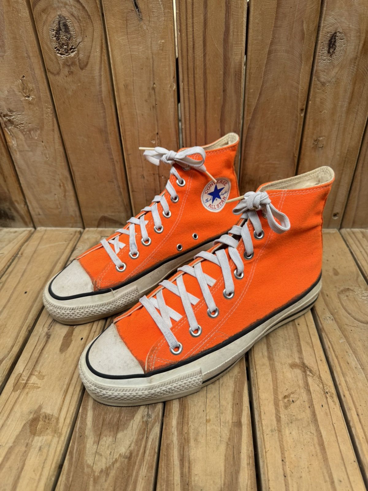Converse VTG converse all star Hi Top canvas sneakers made in USA Size US 6.5 / EU 39-40 - 13 Thumbnail