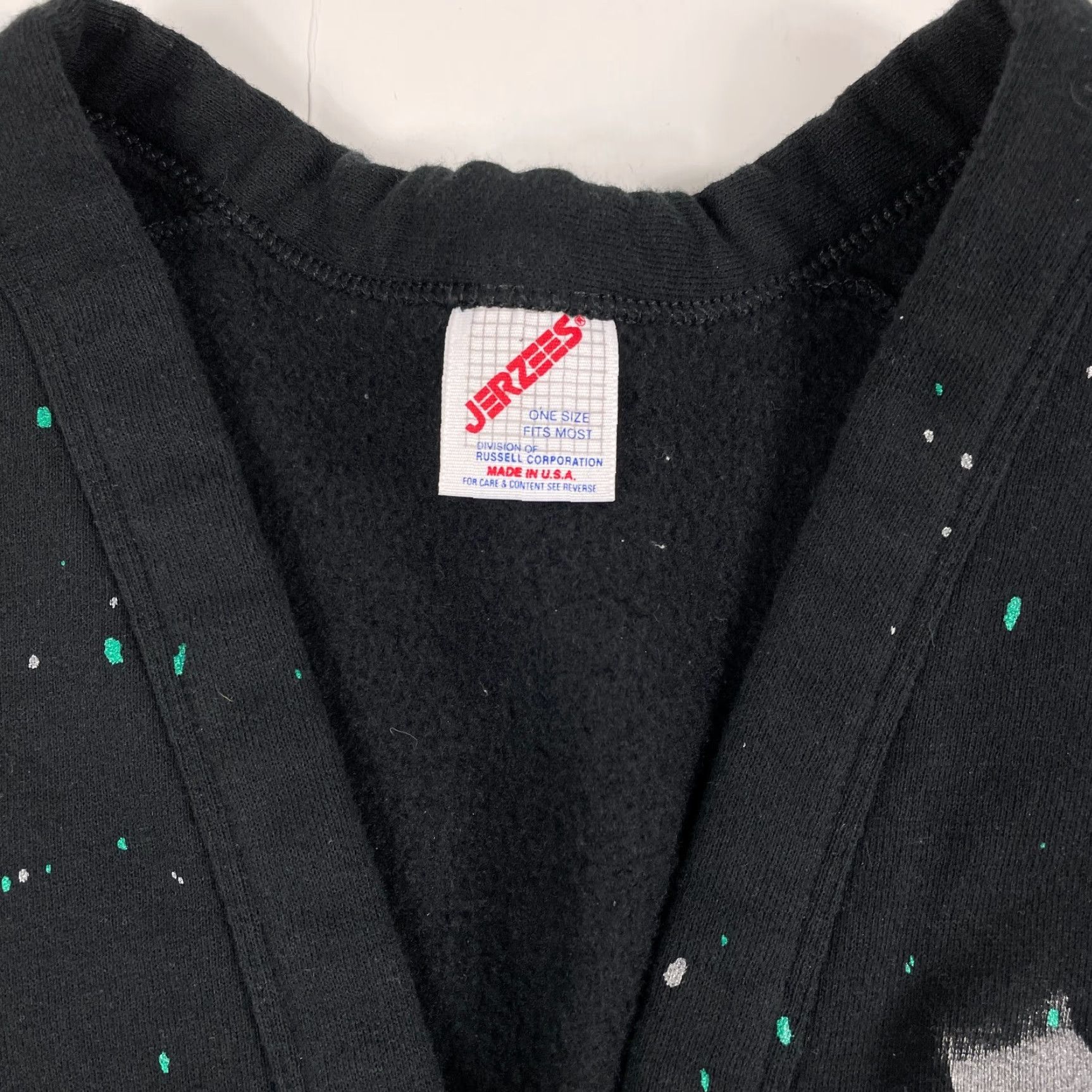Jerzees VINTAGE Jerzees Sweater Cardigan Womens Extra Large Black 90s Long Sleeve V-Neck Knit Slim Fit Knitwear Casual Shown Buttoned Replacement Size XL / US 12-14 / IT 48-50 - 6 Thumbnail