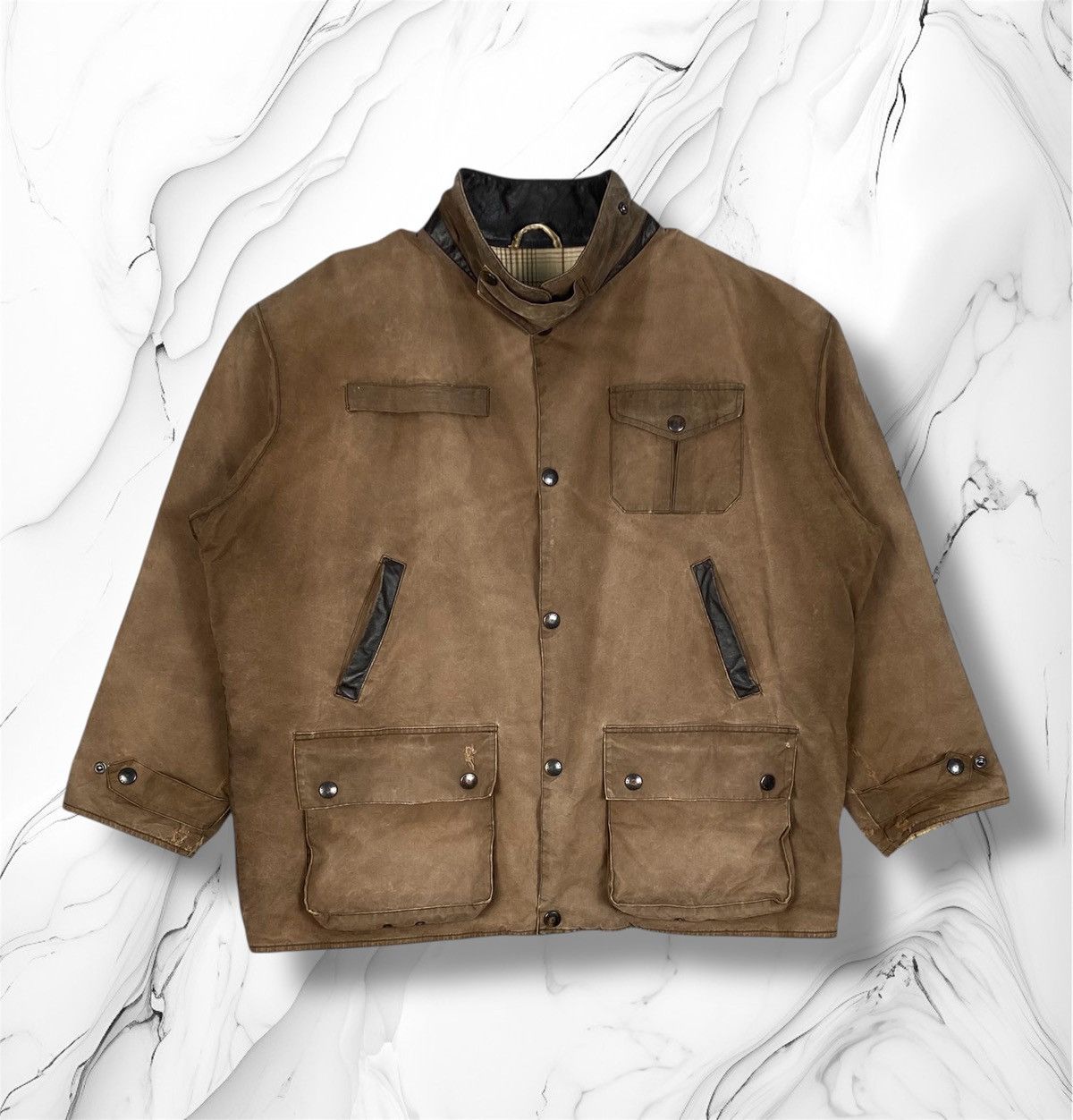 Barbour Barbour Bushman Waxed Jacket Brown Distressed Workwear Size US XXL / EU 58 / 5 - 1 Thumbnail
