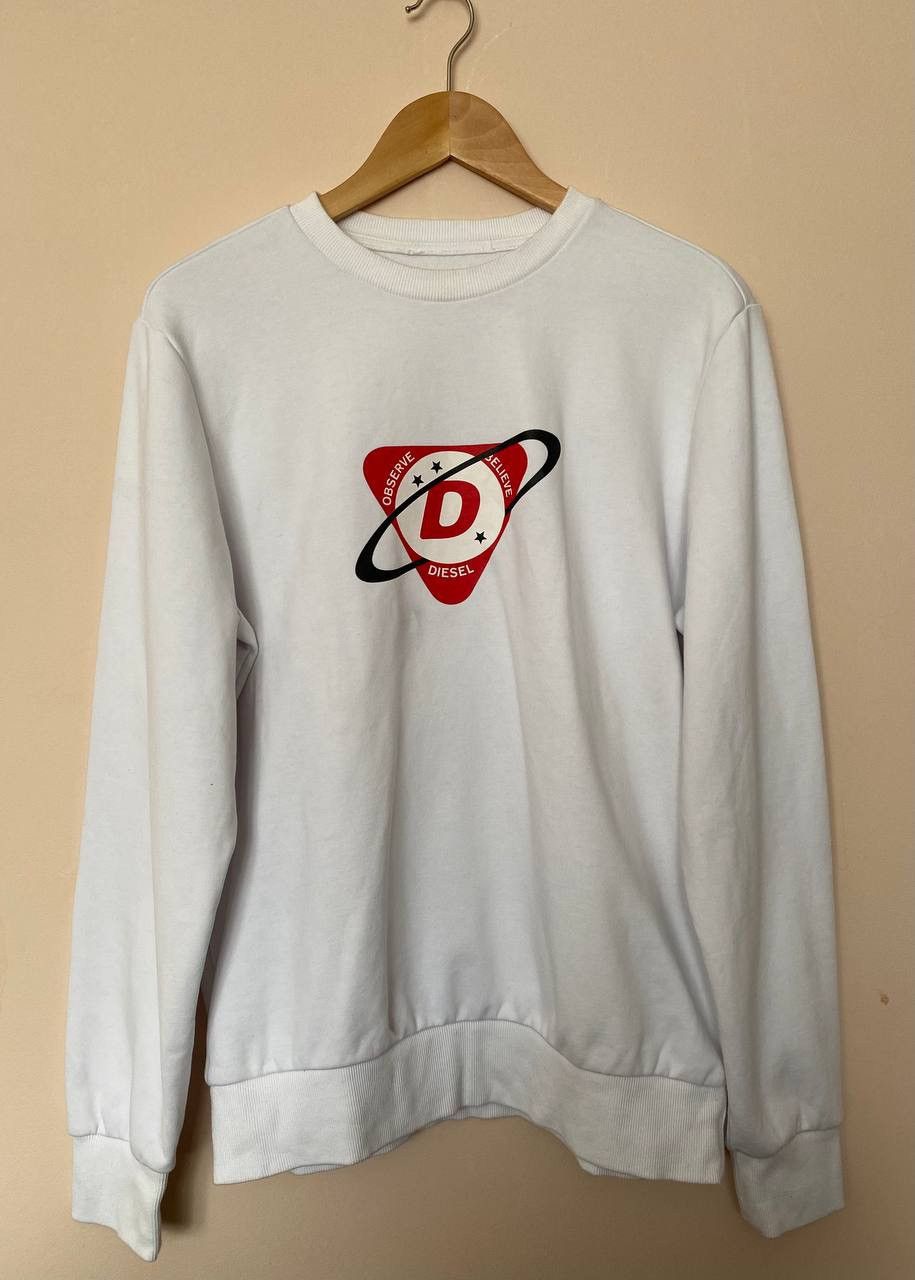 Diesel × Diesel Black Gold × Vintage 📌 Diesel Men's Sweatshirt, Crew Neck, Big Logo Print Size US M / EU 48-50 / 2 - 1 Thumbnail