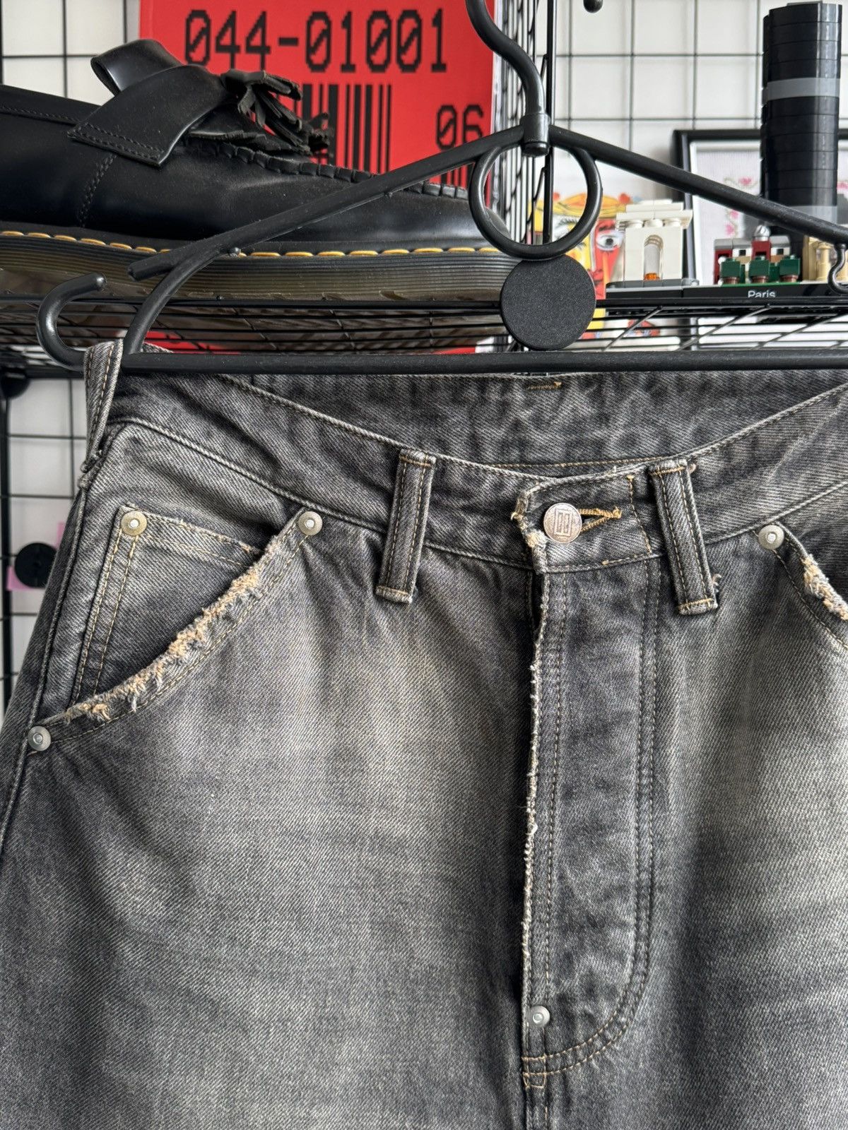 Japanese Brand Daisuke Tanabe Coffee Black Denim Trousers Destroyed Size 27" / US 4 / IT 40 - 6 Thumbnail