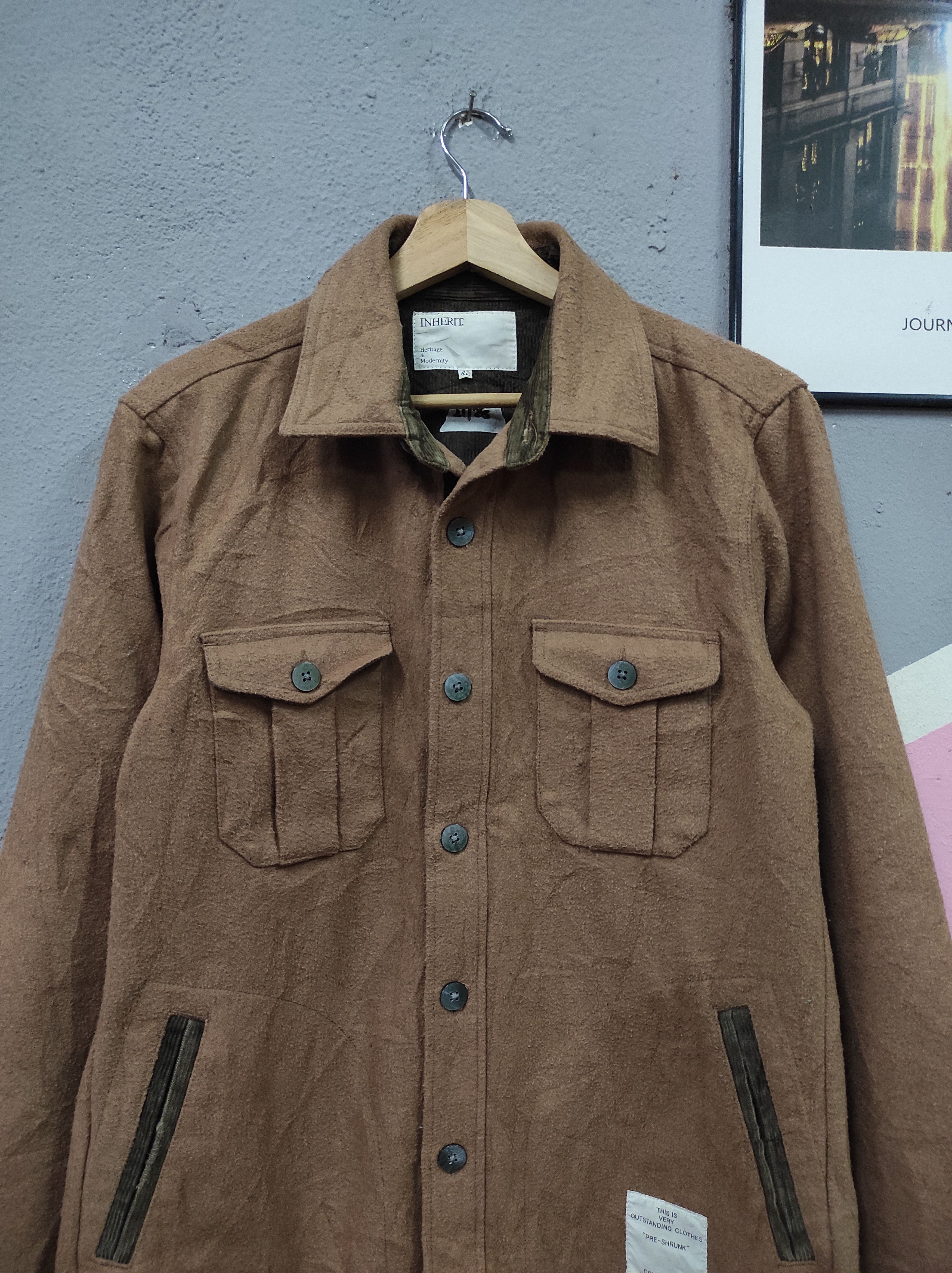 Japanese Brand INHERIT WOOL HERITAGE JACKET Size US XS / EU 42 / 0 - 2 Thumbnail
