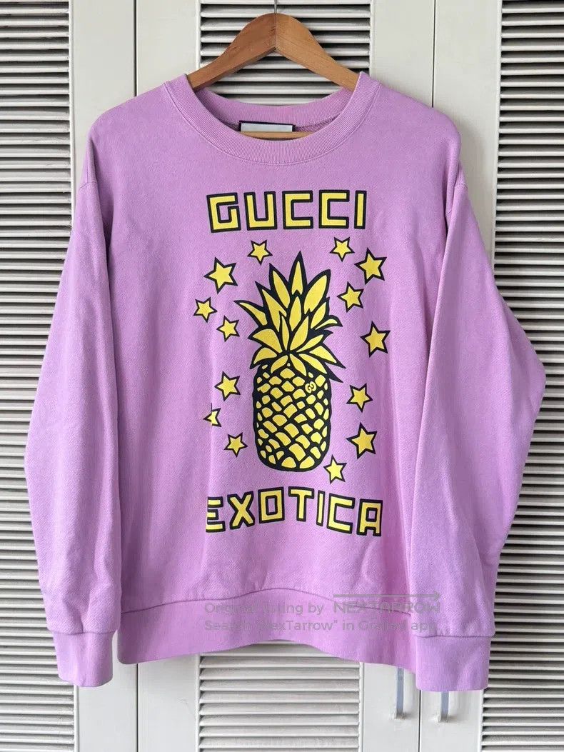 Gucci Gucci Pink pineapple printed sweatshirt Size XS / US 0-2 / IT 36-38 - 1 Thumbnail