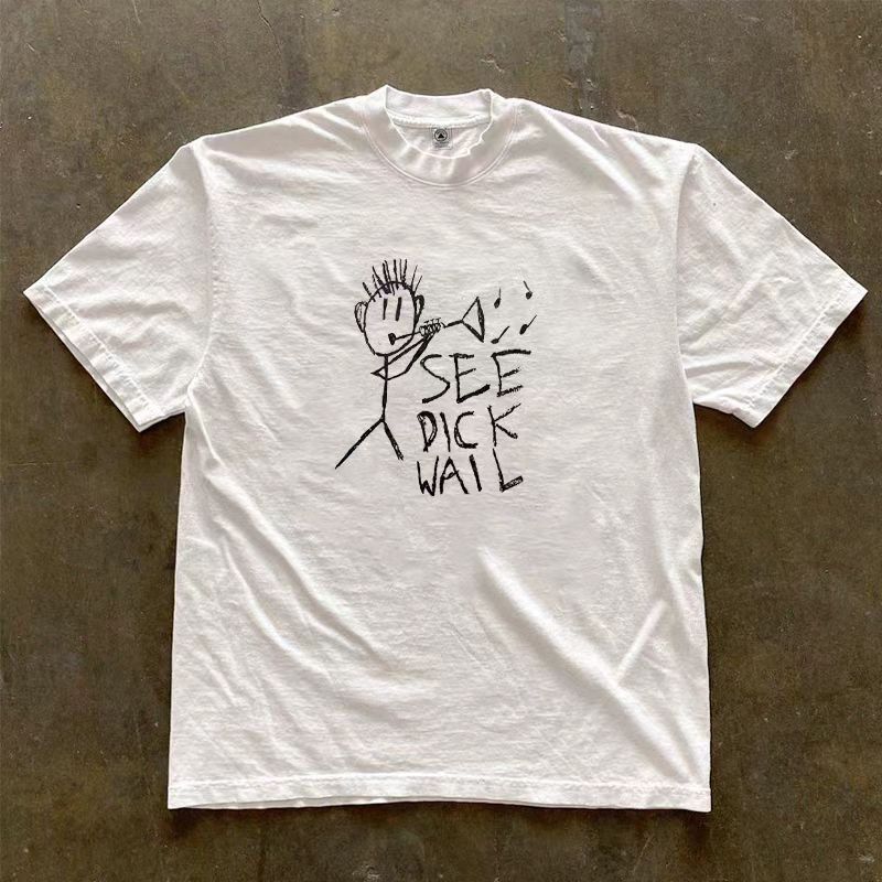 Japanese Brand × Vintage Hip Hop Fun Print Casual Short Sleeve T-Shirt Size US XL / EU 56 / 4 - 1 Thumbnail