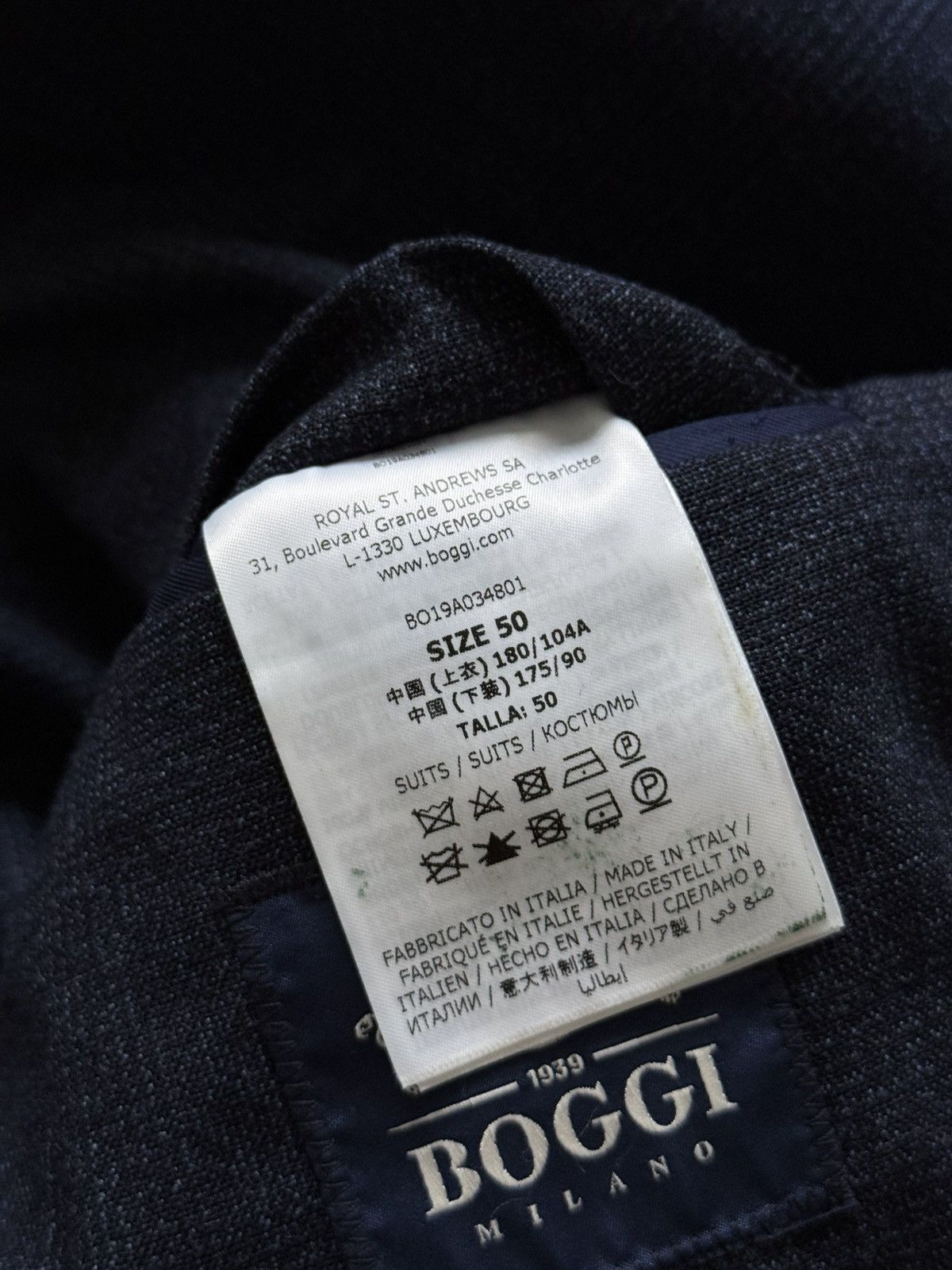 Boggi Boggi Milano Navy Blue Wool Blazer Jacket Size 50 Size 40R - 9 Thumbnail