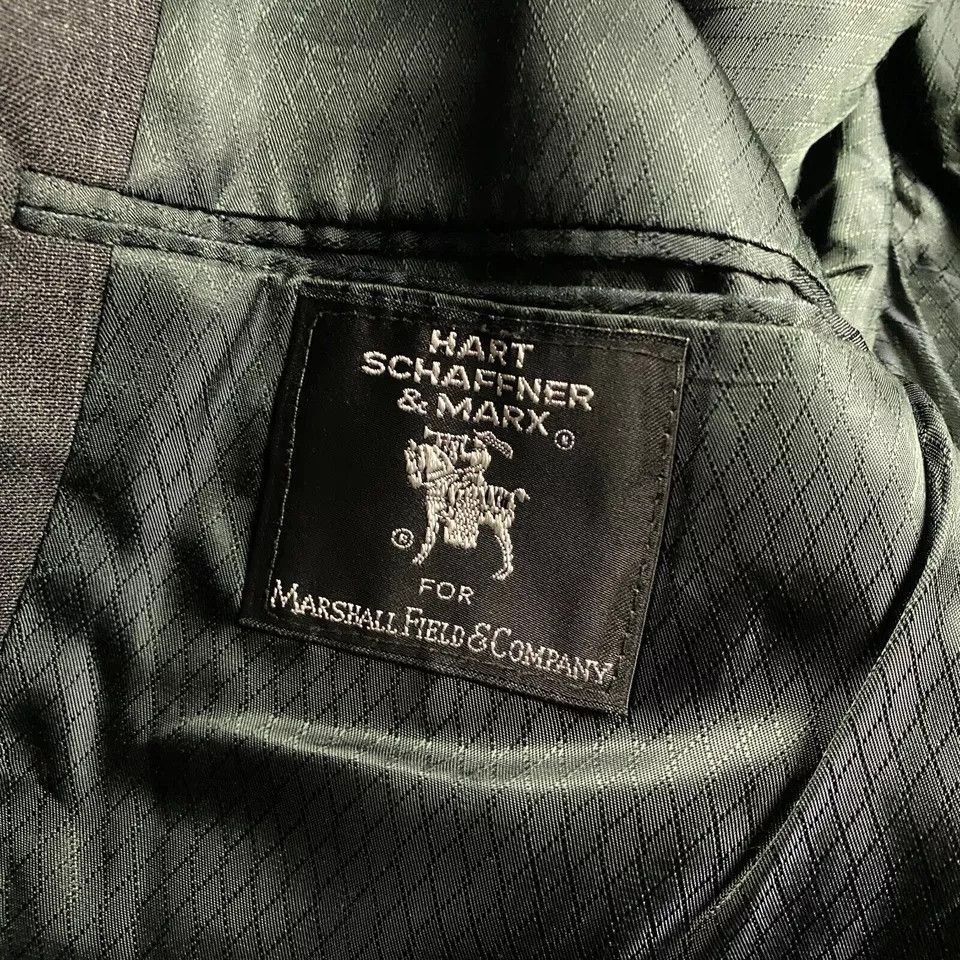 Hart Schaffner Marx Hart Schaffner & Marx Blazer Men's 40R Striped Pure Virgin Size 40R - 7 Thumbnail