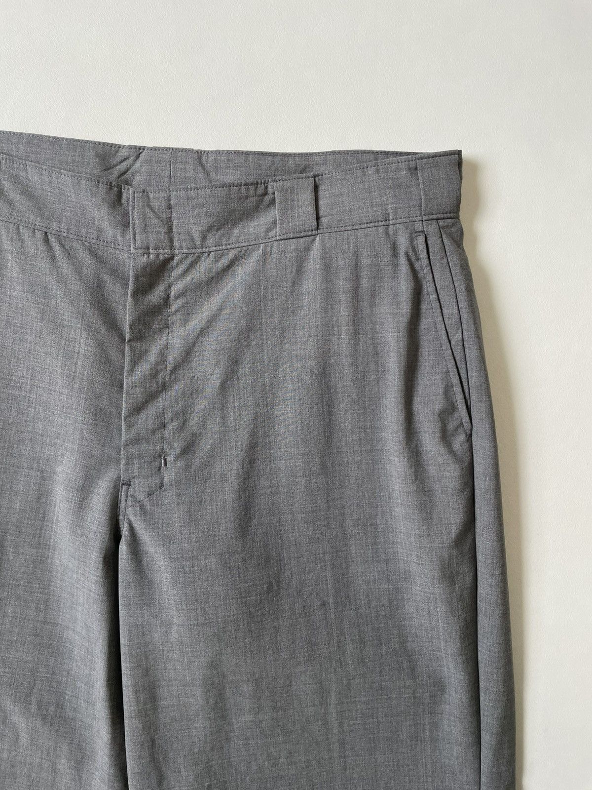Prada S/S 24 Wide Leg Gray Wool ‘Work Pants’ Size US 34 / EU 50 - 8 Thumbnail