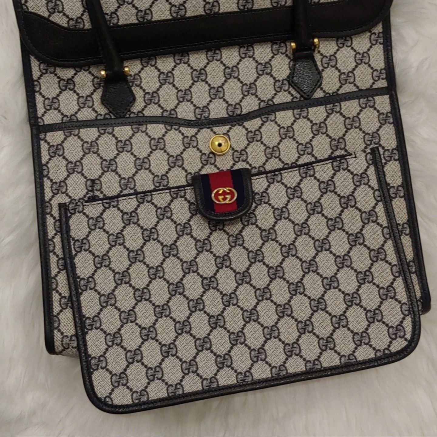 Gucci Vintage Gucci GG Monogram Supreme Sherry Web Ophidia Clutch Size ONE SIZE - 3 Thumbnail