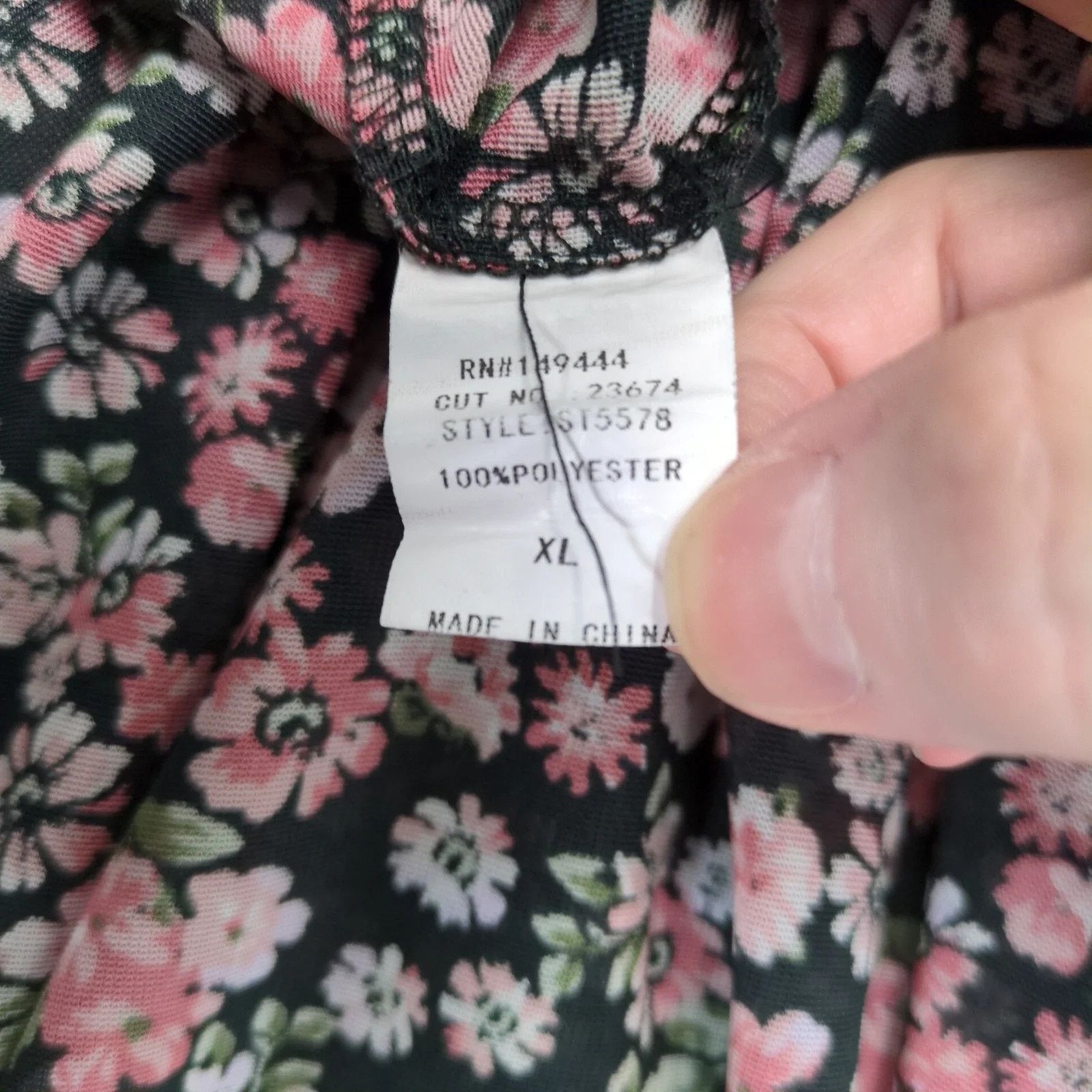 Other Ember Pink Floral Black Sheer Open Cardigan Shrug Fringe XL Size XL / US 12-14 / IT 48-50 - 4 Thumbnail