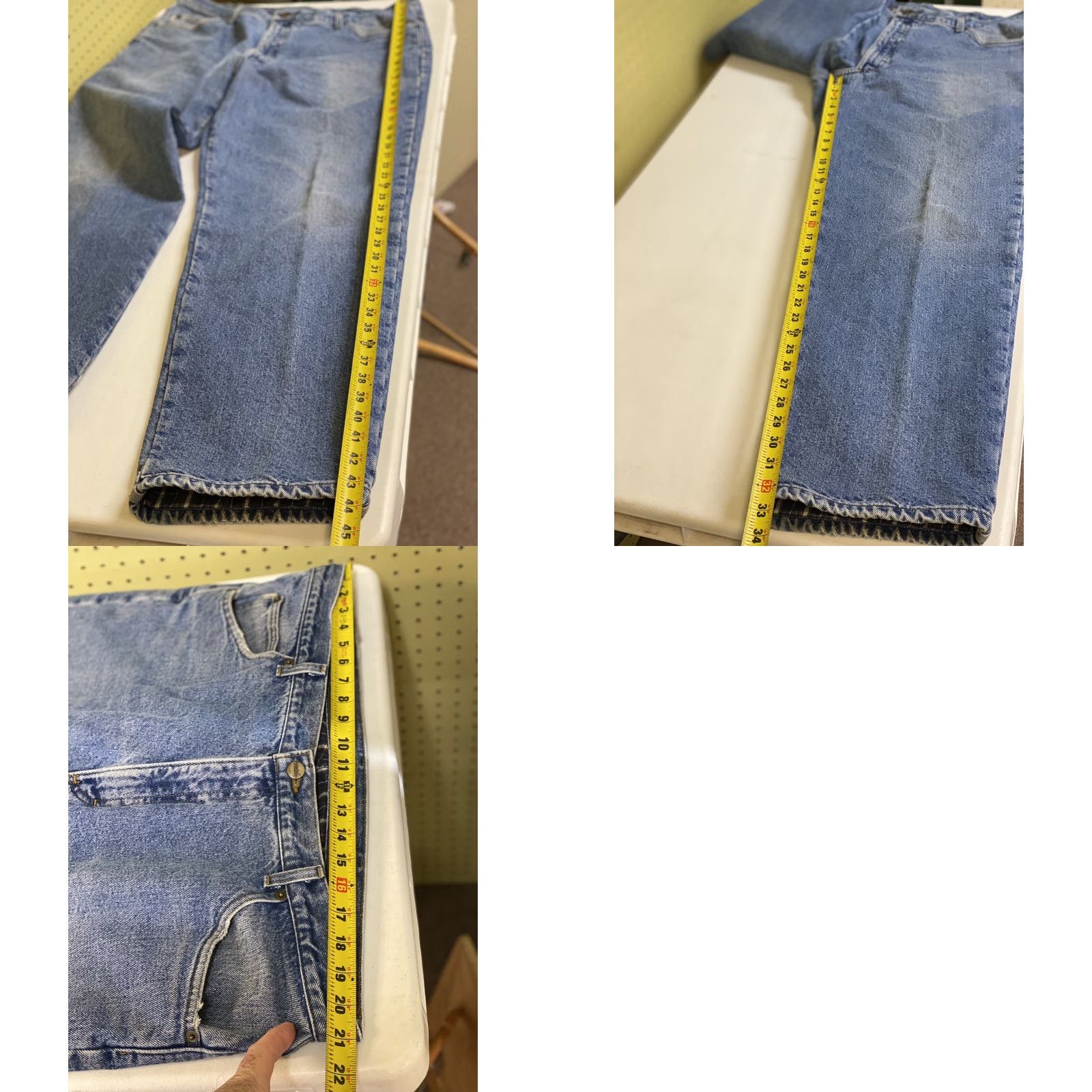 Vintage LL Bean Jeans Denim Cotton Flannel Lined Work Pants 42x34 Blue Mens Regular Straight Comfort Waist Size US 42 / EU 58 - 8 Thumbnail
