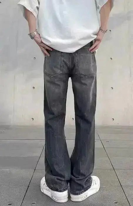 Japanese Brand Distressed Gray Denim Jeans Size US 32 / EU 48 - 5 Thumbnail