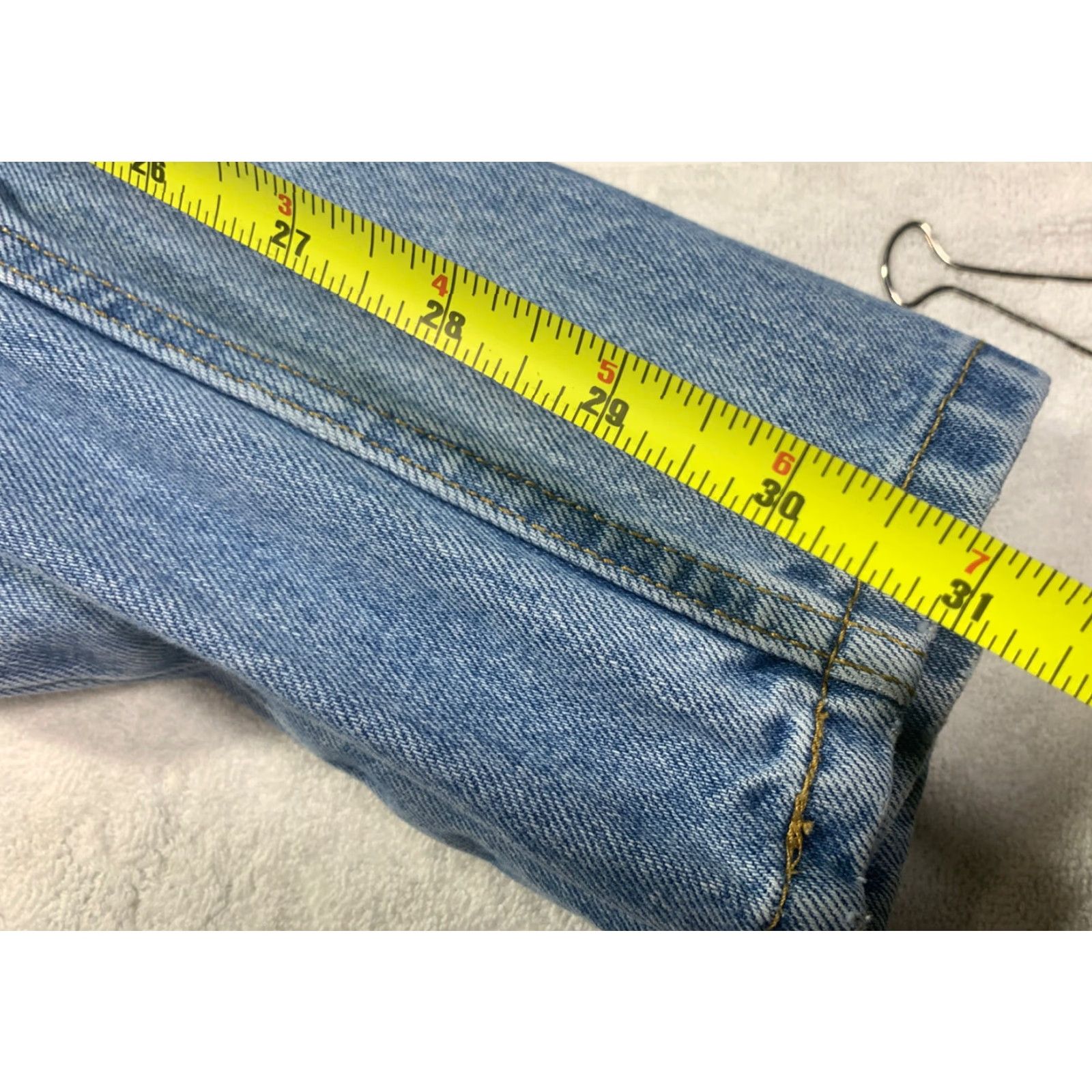 Levi's Levis 505 Mens Regular Straight Jeans Blue 40x31 Medium Cotton Denim Size US 40 / EU 56 - 5 Thumbnail